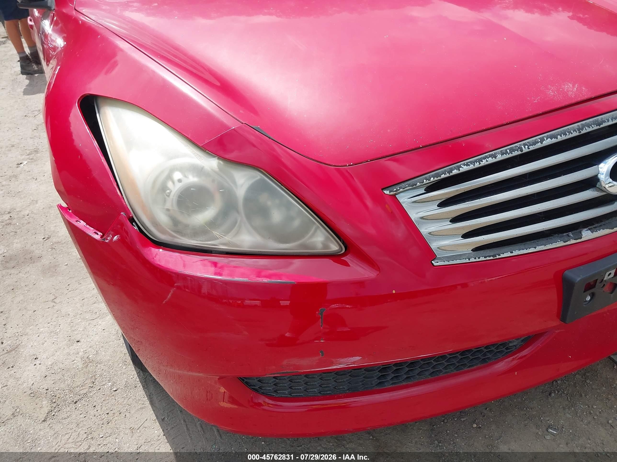 2008 Infiniti G37 Journey Red vin: JNKCV64EX8M103162