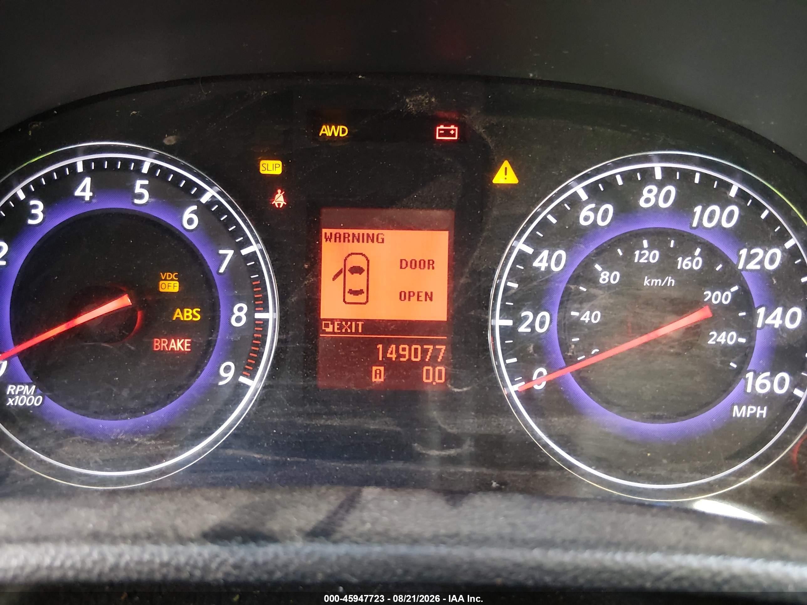 2009 Infiniti G37x   Blue vin: JNKCV64F09M652038