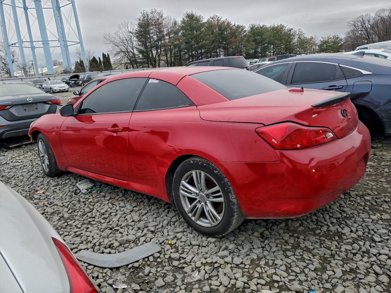 2009 Infiniti G37 Convertible Base Red vin: JNKCV66E09M723341