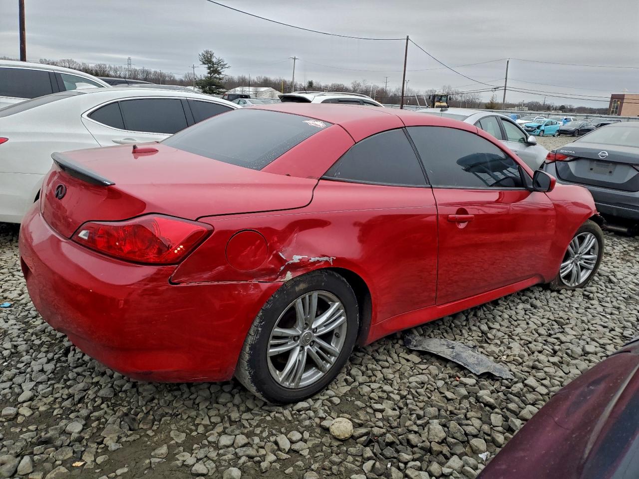 2009 Infiniti G37 Convertible Base Red vin: JNKCV66E09M723341