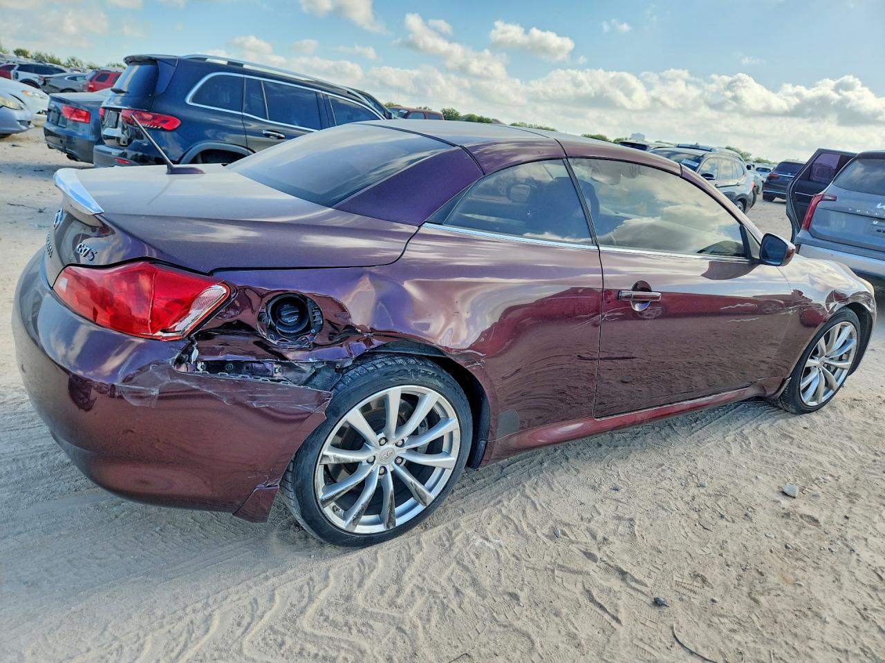 2009 Infiniti G37 Convertible Base Purple vin: JNKCV66E19M724983