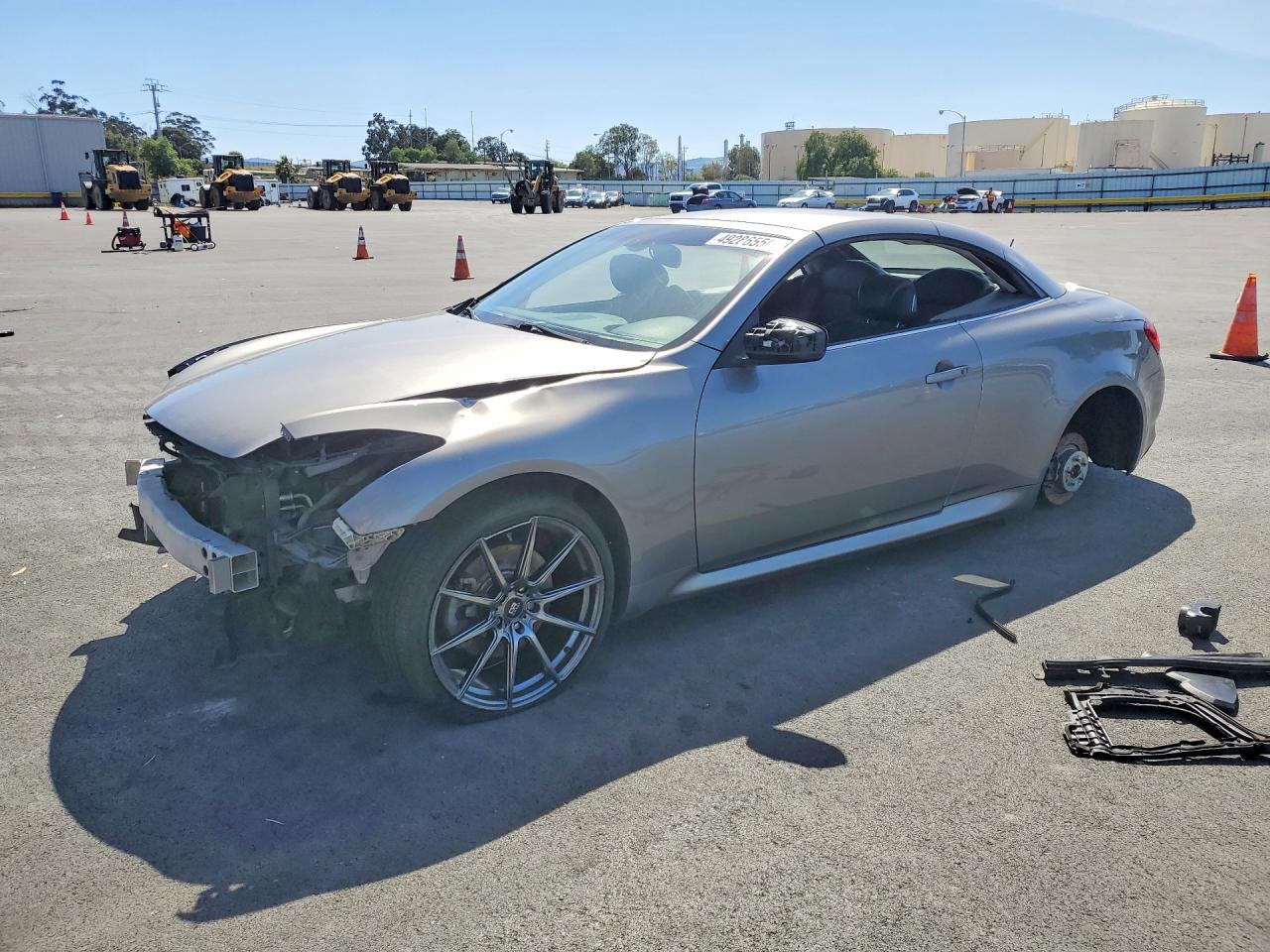 2009 Infiniti G37 Convertible Base Silver vin: JNKCV66E49M721558
