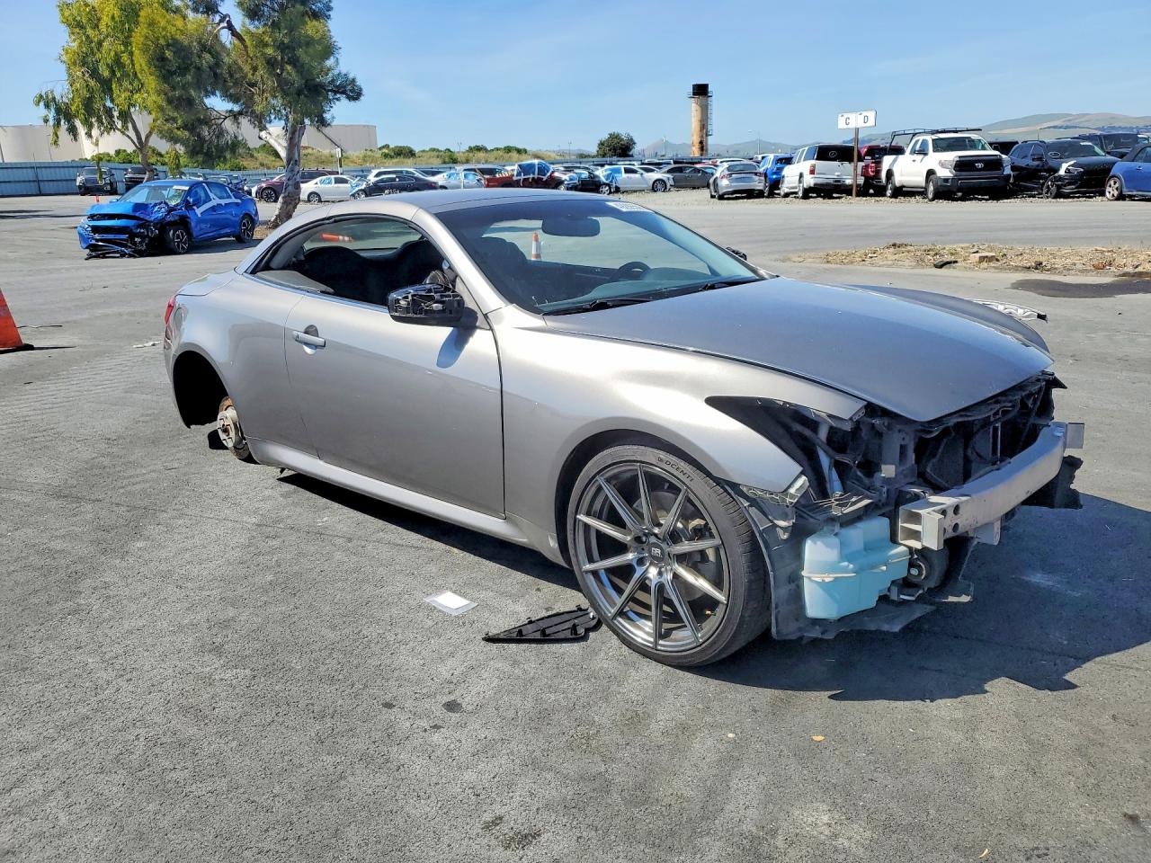 2009 Infiniti G37 Convertible Base Silver vin: JNKCV66E49M721558