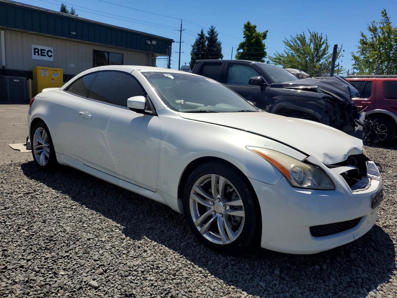 2009 Infiniti G37 Convertible Base White vin: JNKCV66E99M724620