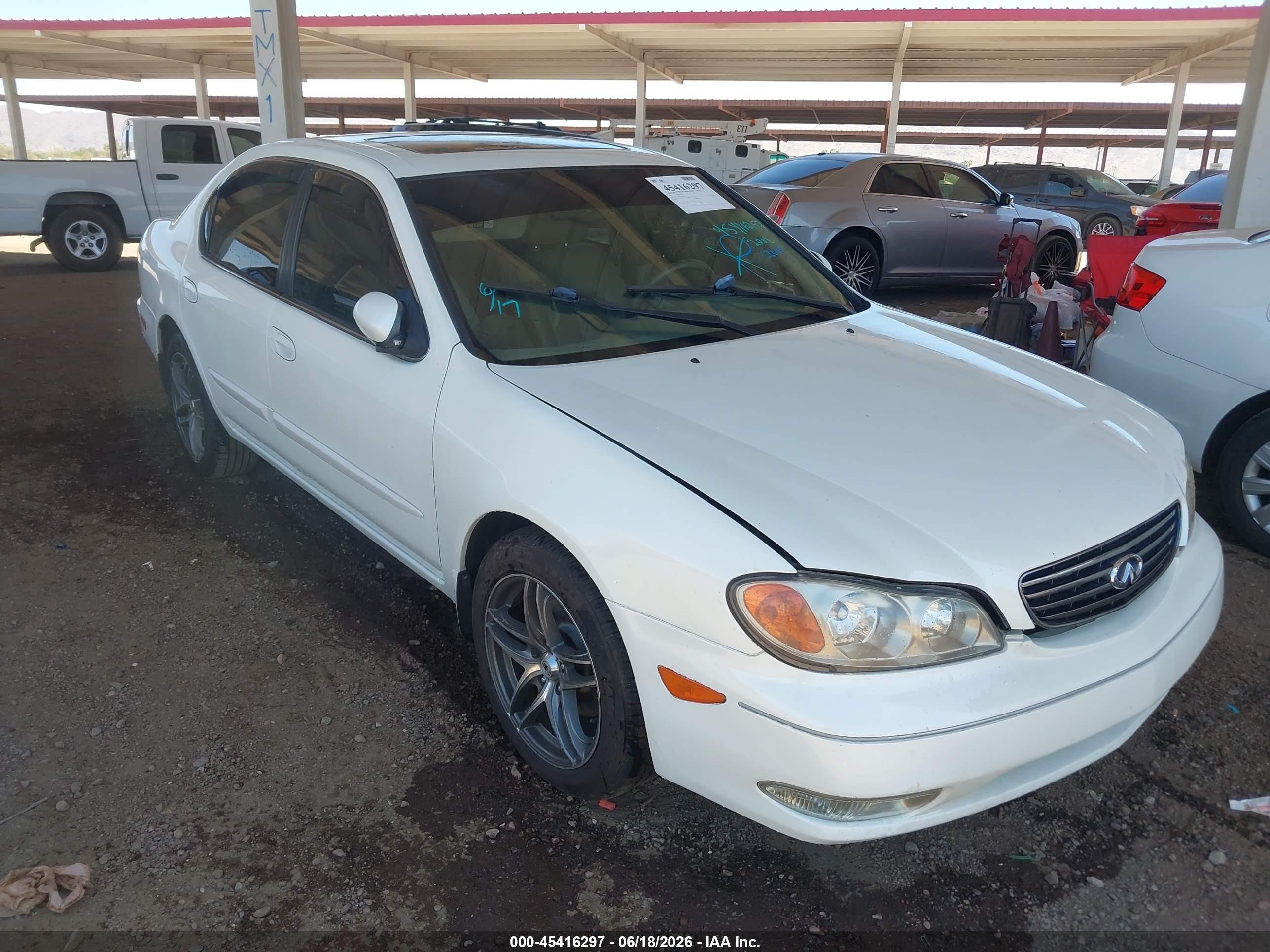 2002 Infiniti I35 Luxury White vin: JNKDA31A52T023622