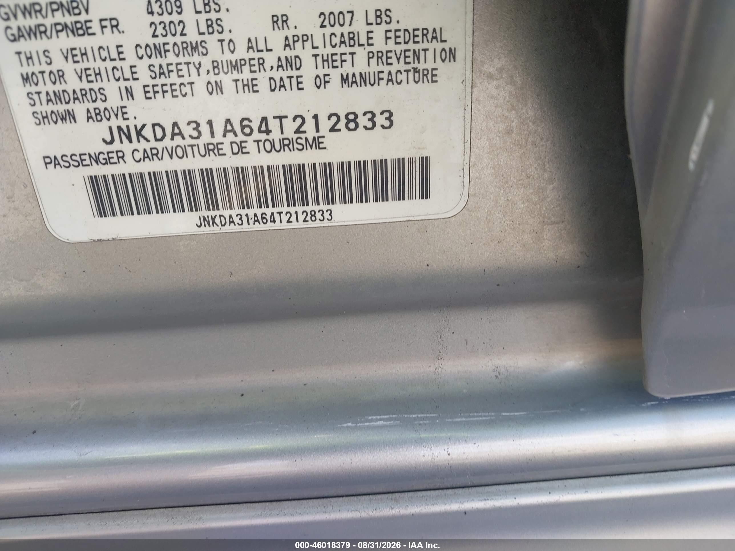 2004 Infiniti I35 Luxury Silver vin: JNKDA31A64T212833