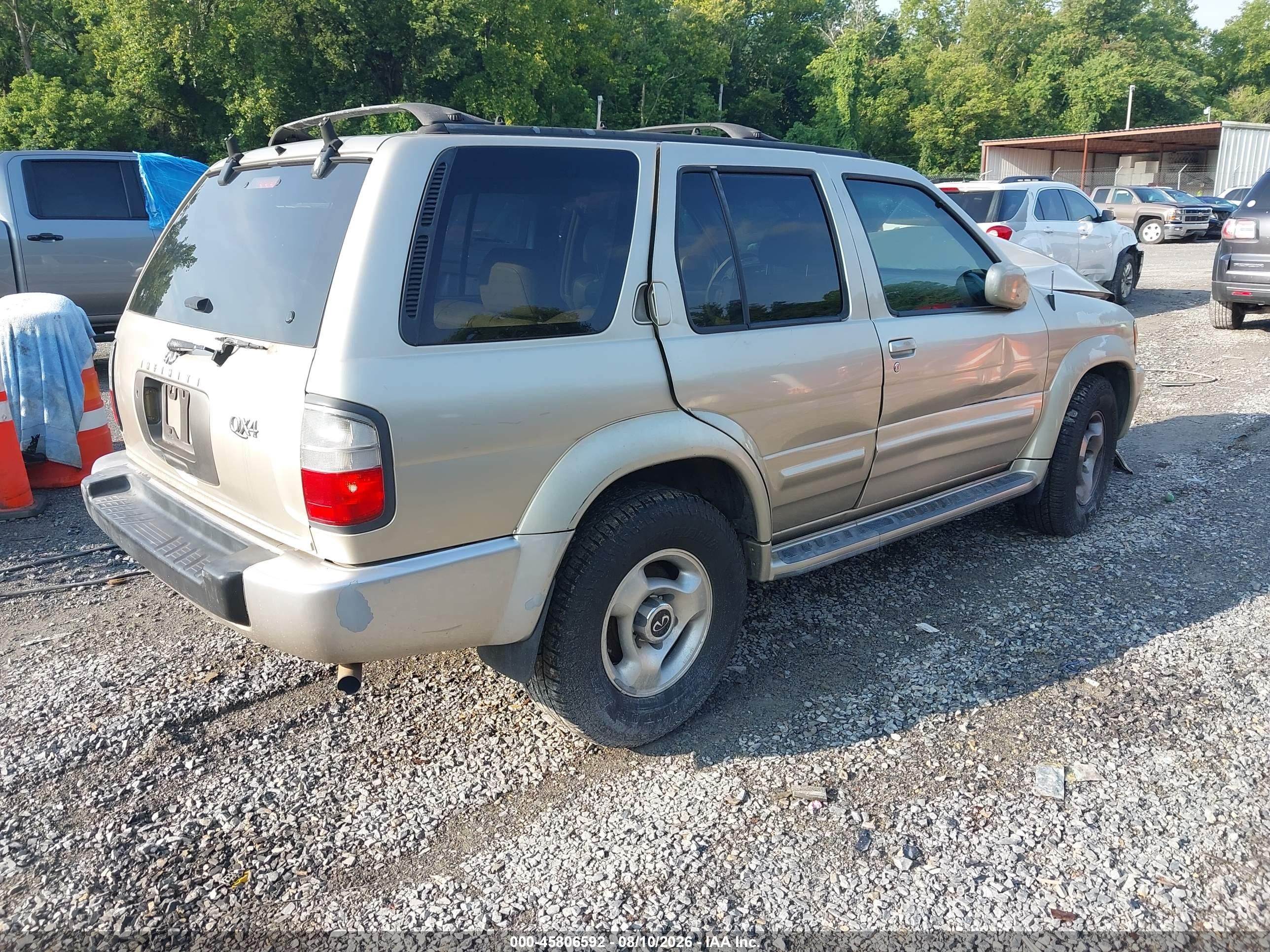 1999 Infiniti Qx4 Luxury Gold vin: JNRAR07Y6XW069899