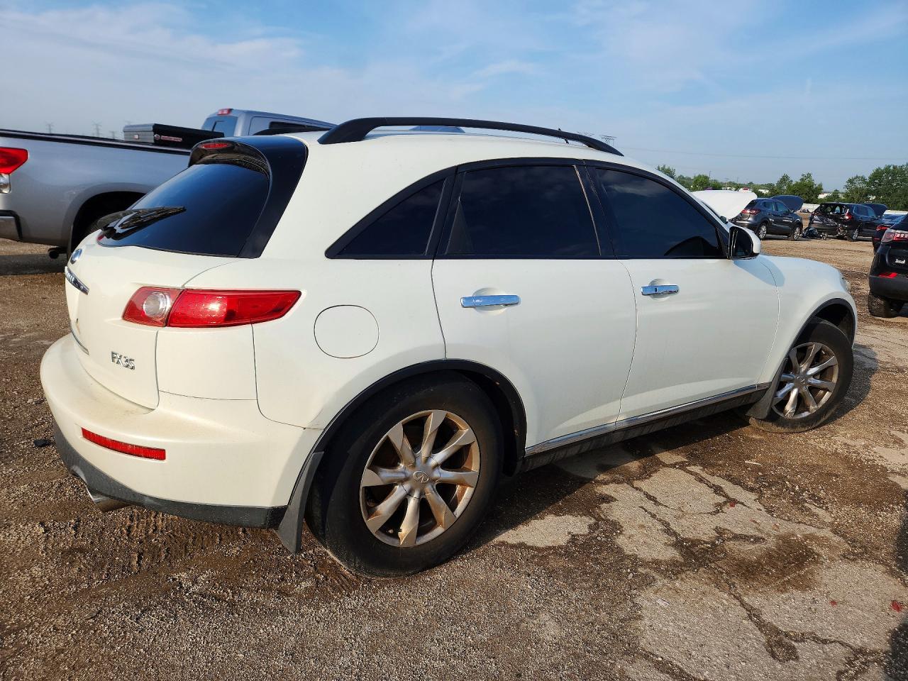 2007 Infiniti Fx35 Base Белый vin: JNRAS08U07X101997