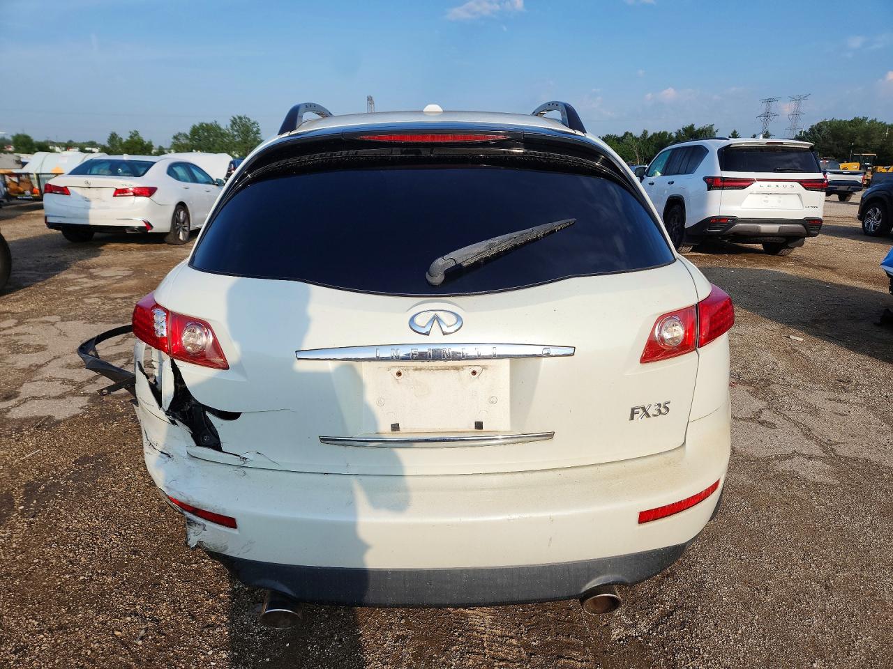 2007 Infiniti Fx35 Base Белый vin: JNRAS08U07X101997