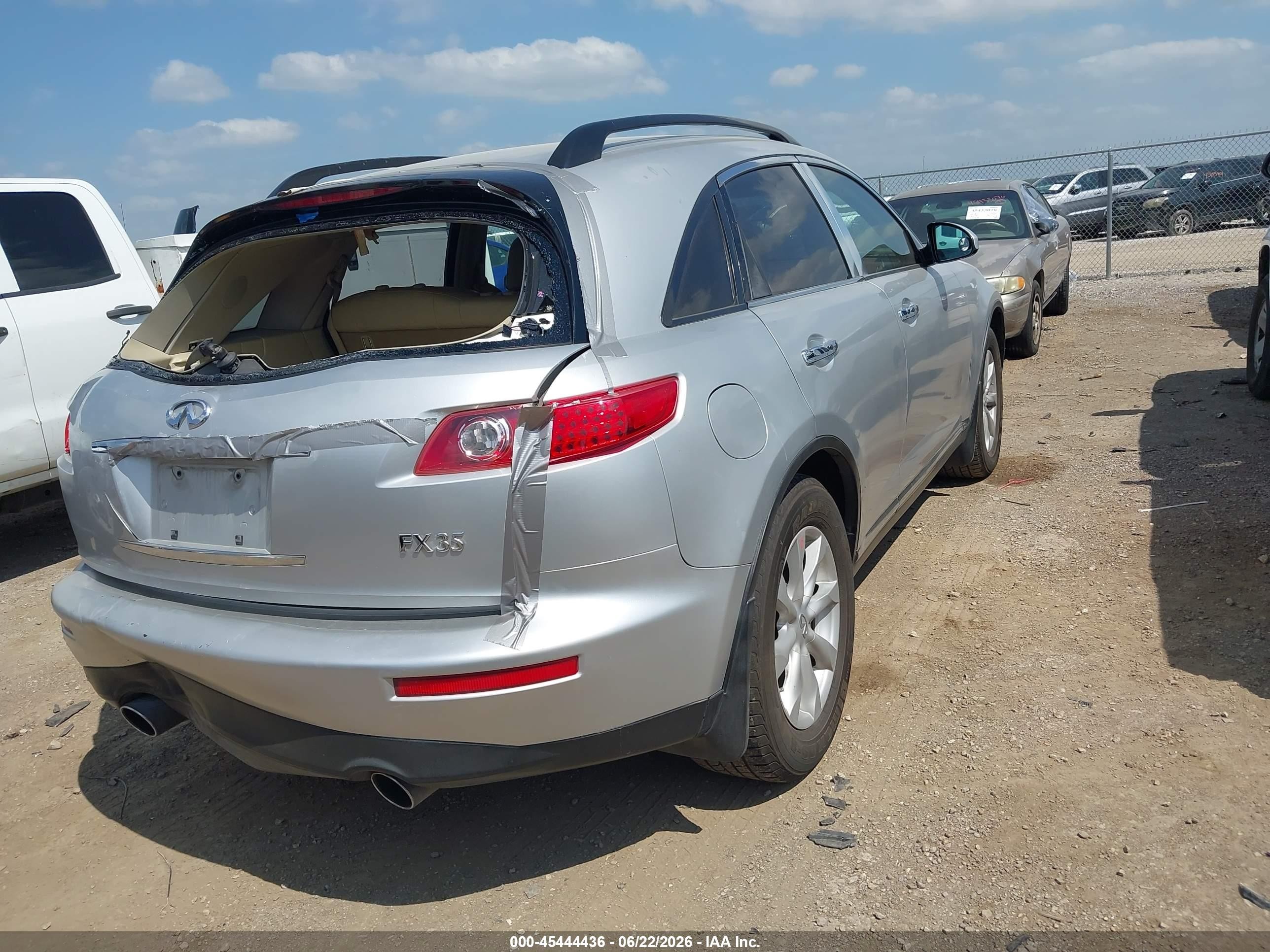 2006 Infiniti Fx35   Silver vin: JNRAS08U16X102994