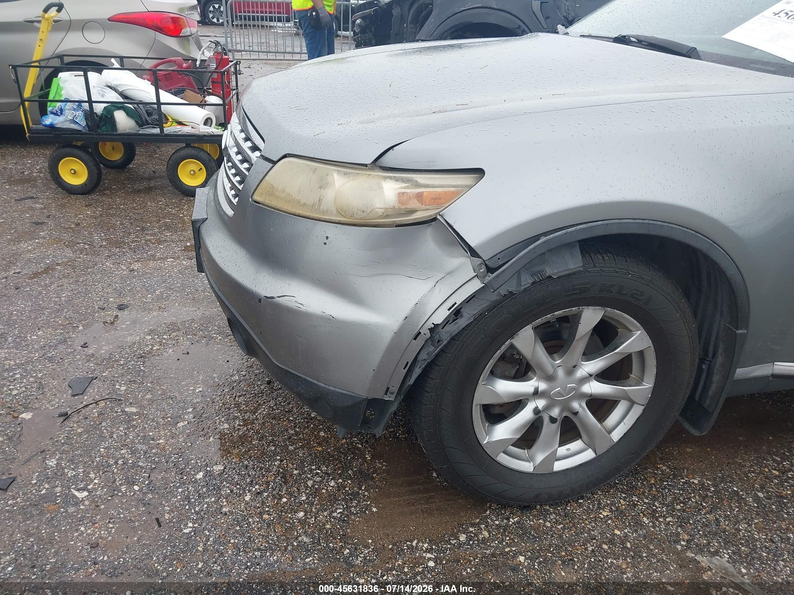 2007 Infiniti Fx35   Light Blue vin: JNRAS08U27X102195
