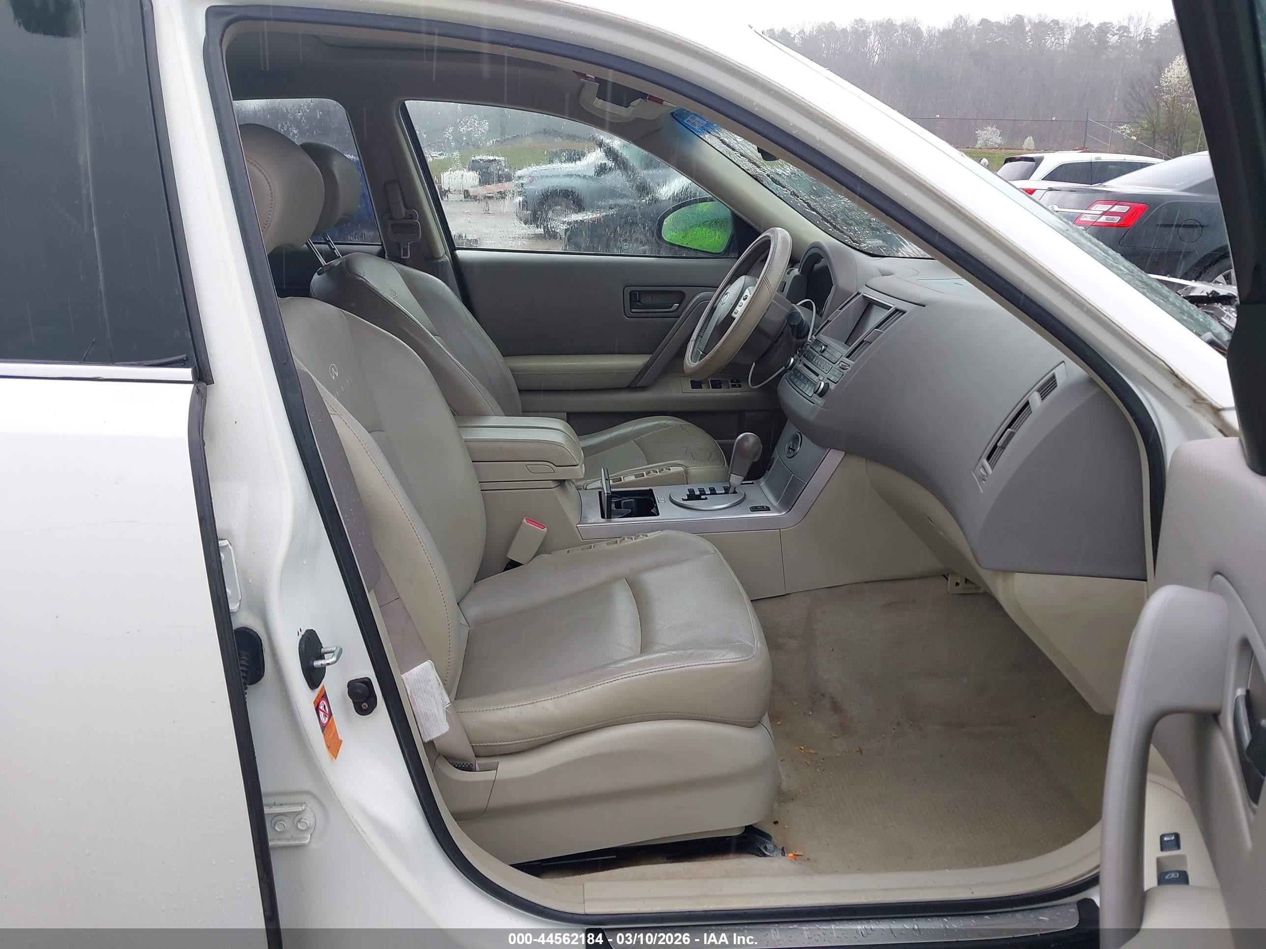 2004 Infiniti Fx35   White vin: JNRAS08U34X109183
