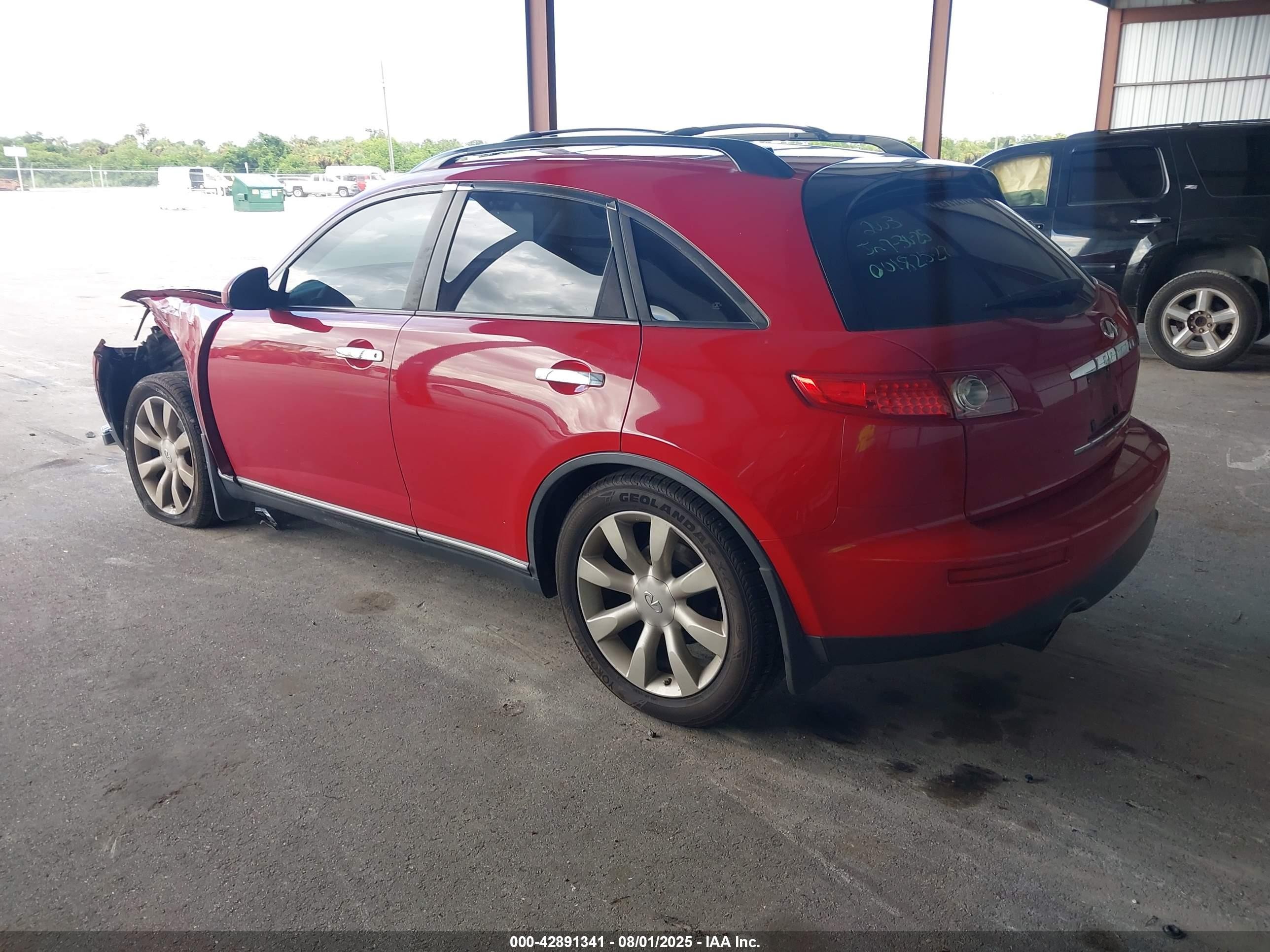 2003 Infiniti Fx35   Red vin: JNRAS08U53X001825
