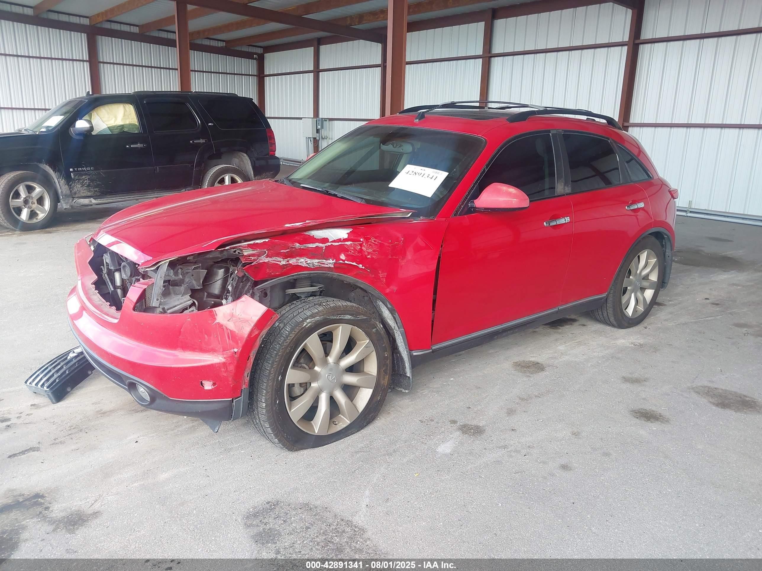 2003 Infiniti Fx35   Red vin: JNRAS08U53X001825