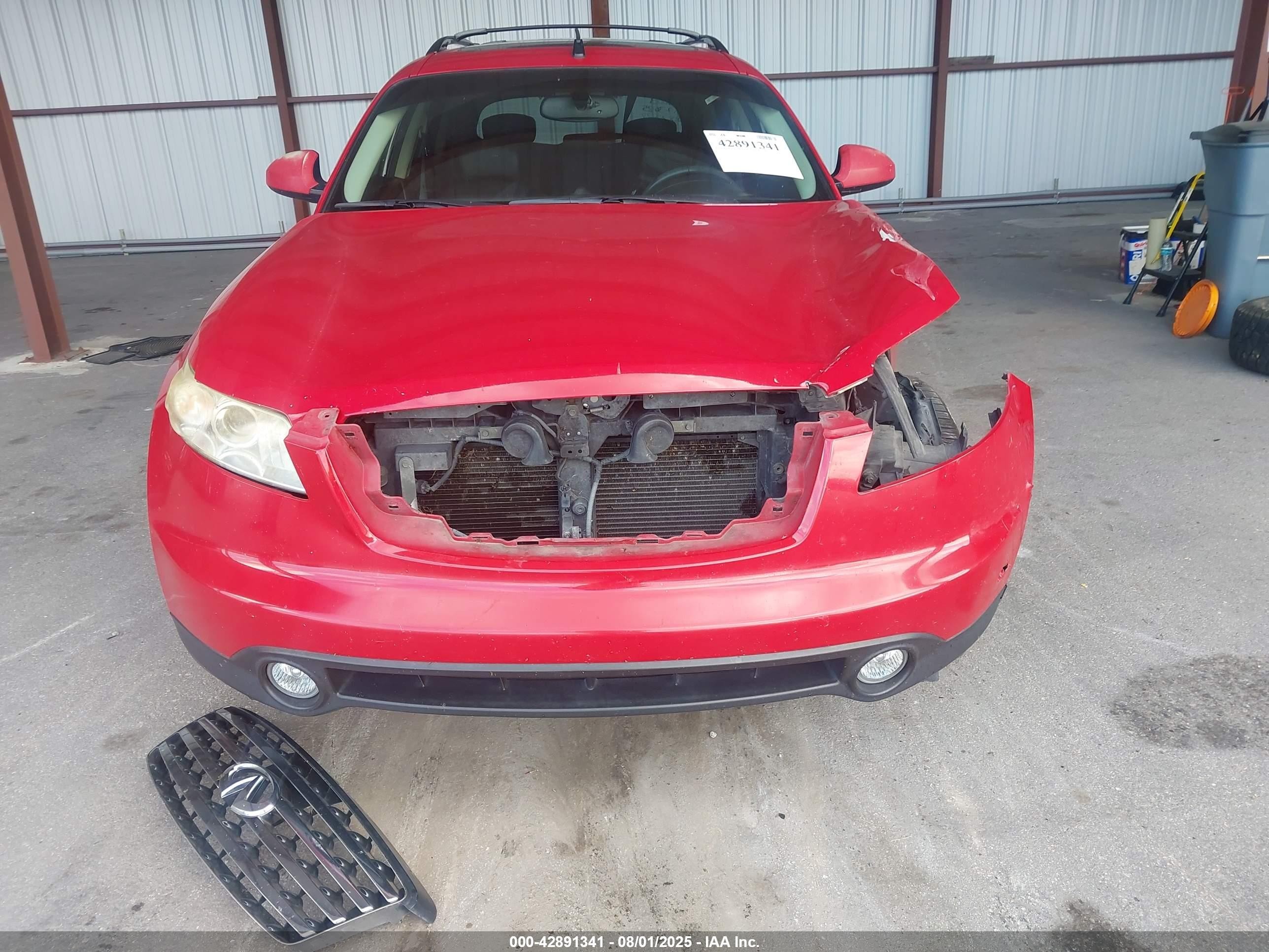 2003 Infiniti Fx35   Red vin: JNRAS08U53X001825