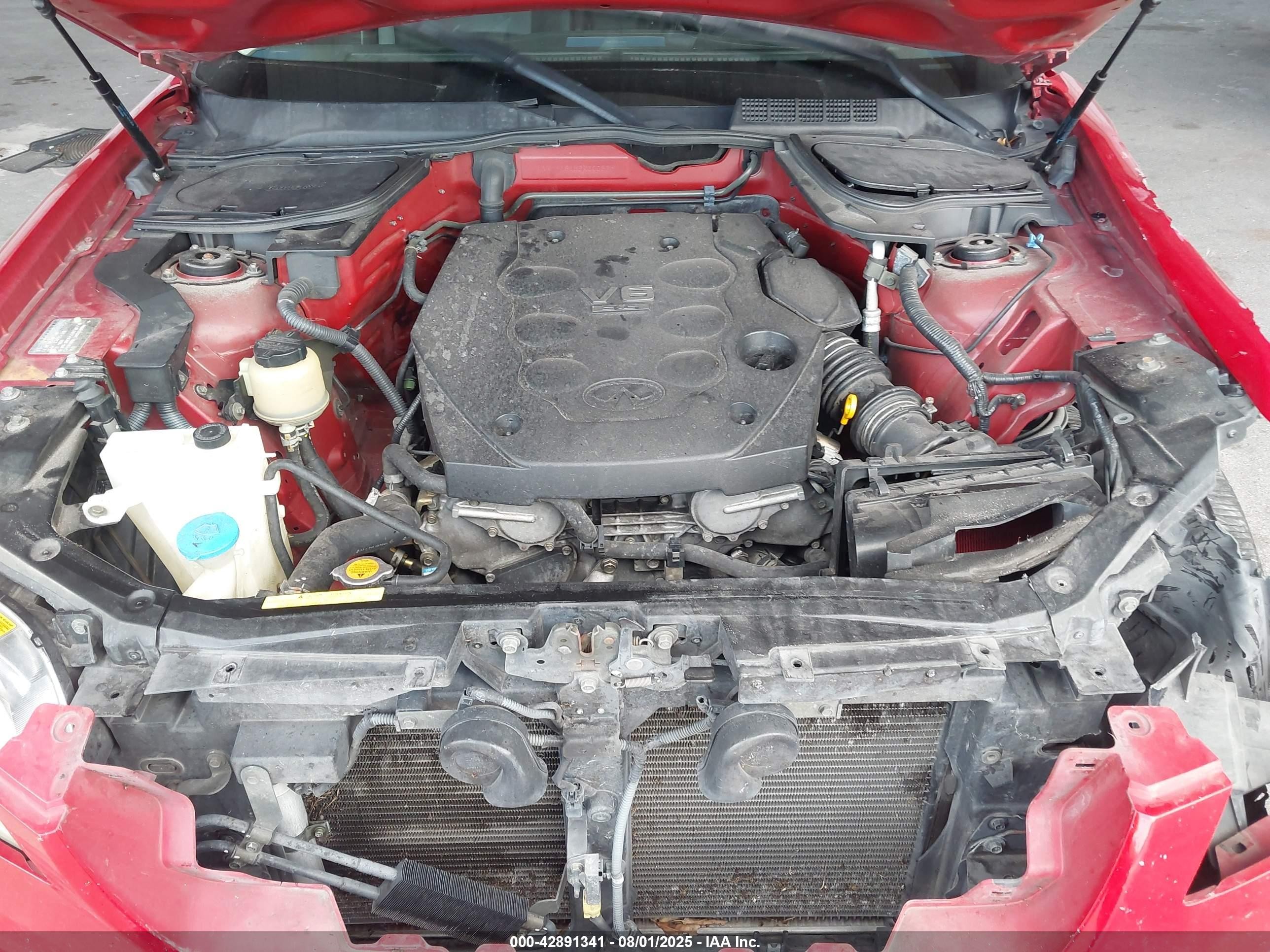 2003 Infiniti Fx35   Red vin: JNRAS08U53X001825
