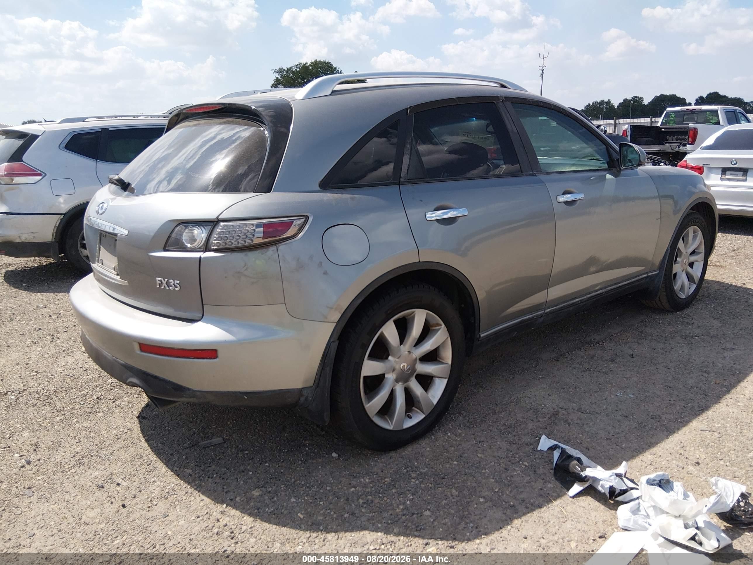 2005 Infiniti Fx35   Gray vin: JNRAS08U65X104707