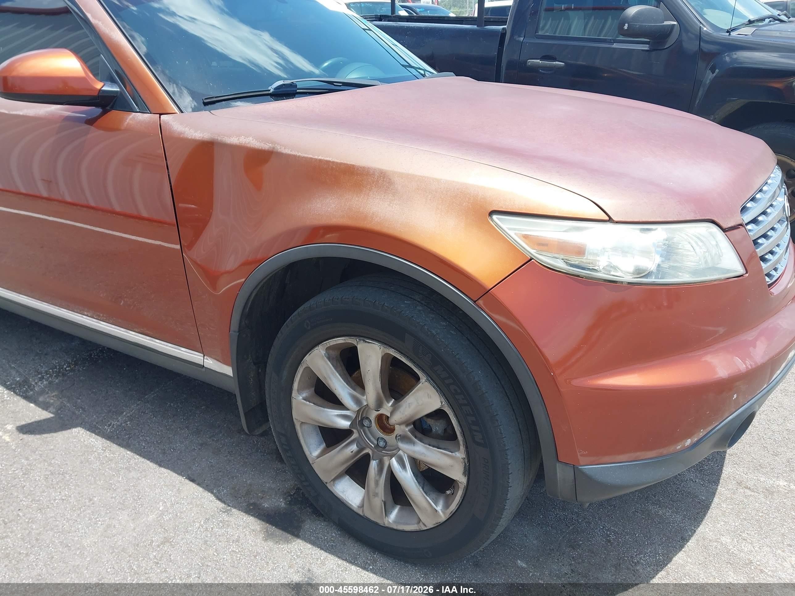 2008 Infiniti Fx35   Orange vin: JNRAS08U78X103442