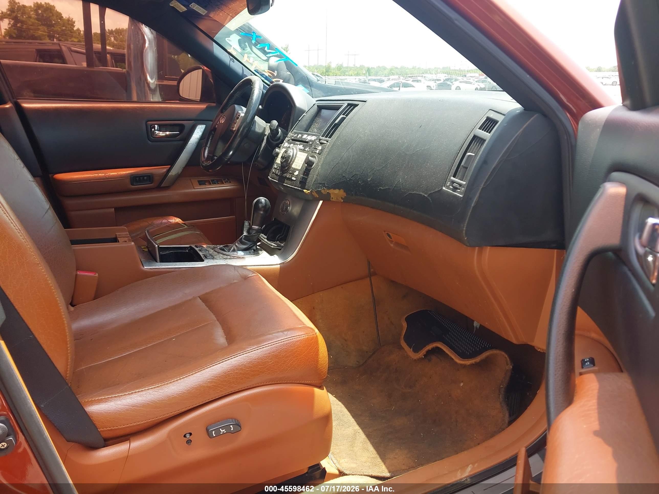 2008 Infiniti Fx35   Orange vin: JNRAS08U78X103442