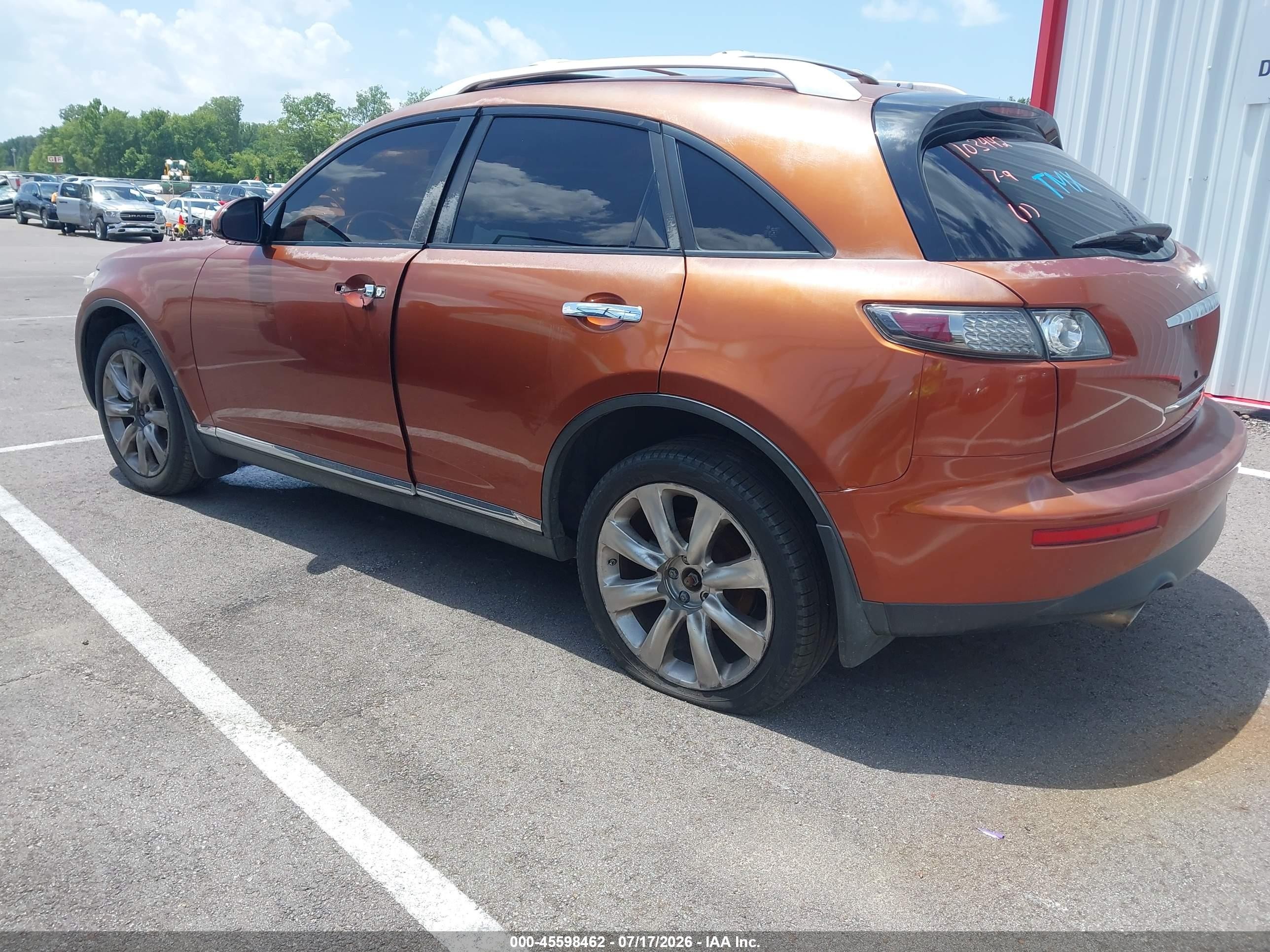 2008 Infiniti Fx35   Orange vin: JNRAS08U78X103442