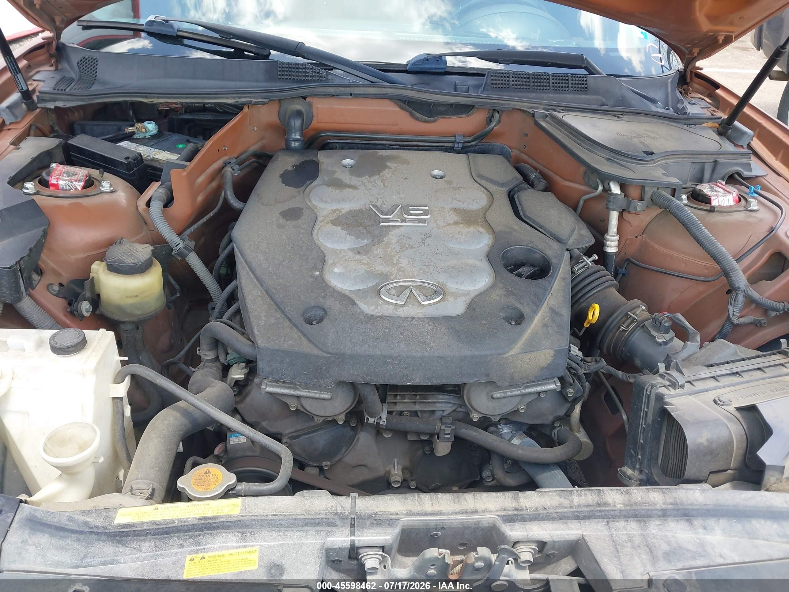 2008 Infiniti Fx35   Orange vin: JNRAS08U78X103442