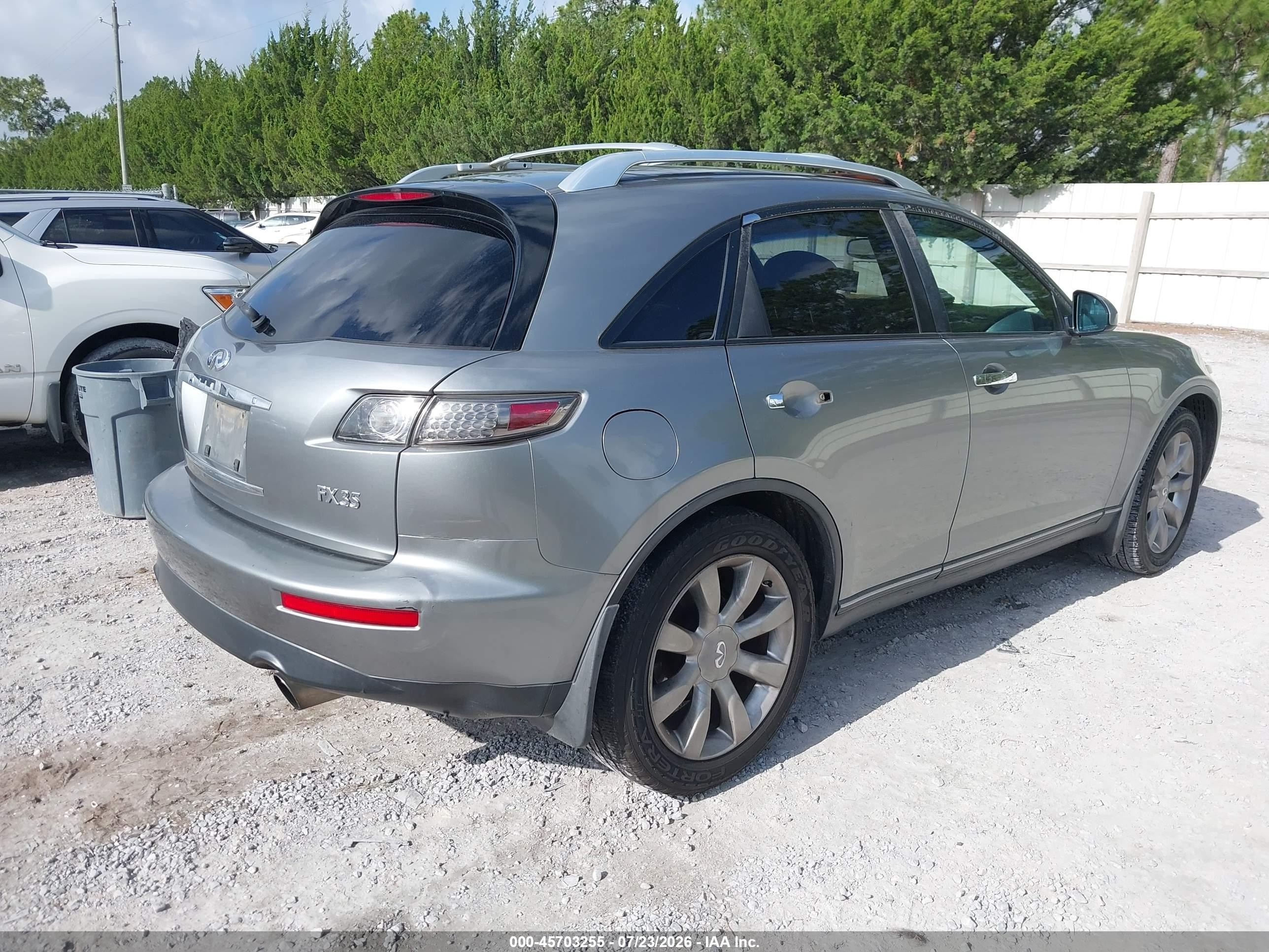 2005 Infiniti Fx35   Gray vin: JNRAS08U85X104353