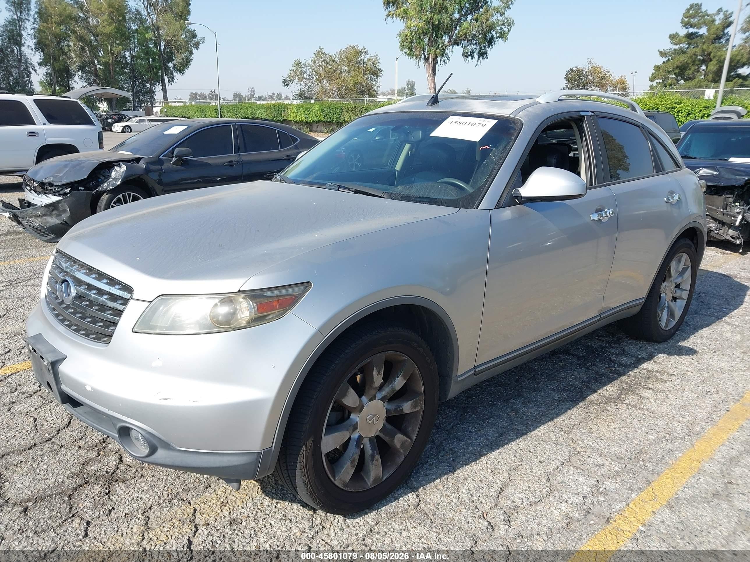 2005 Infiniti Fx35   Silver vin: JNRAS08U85X104739