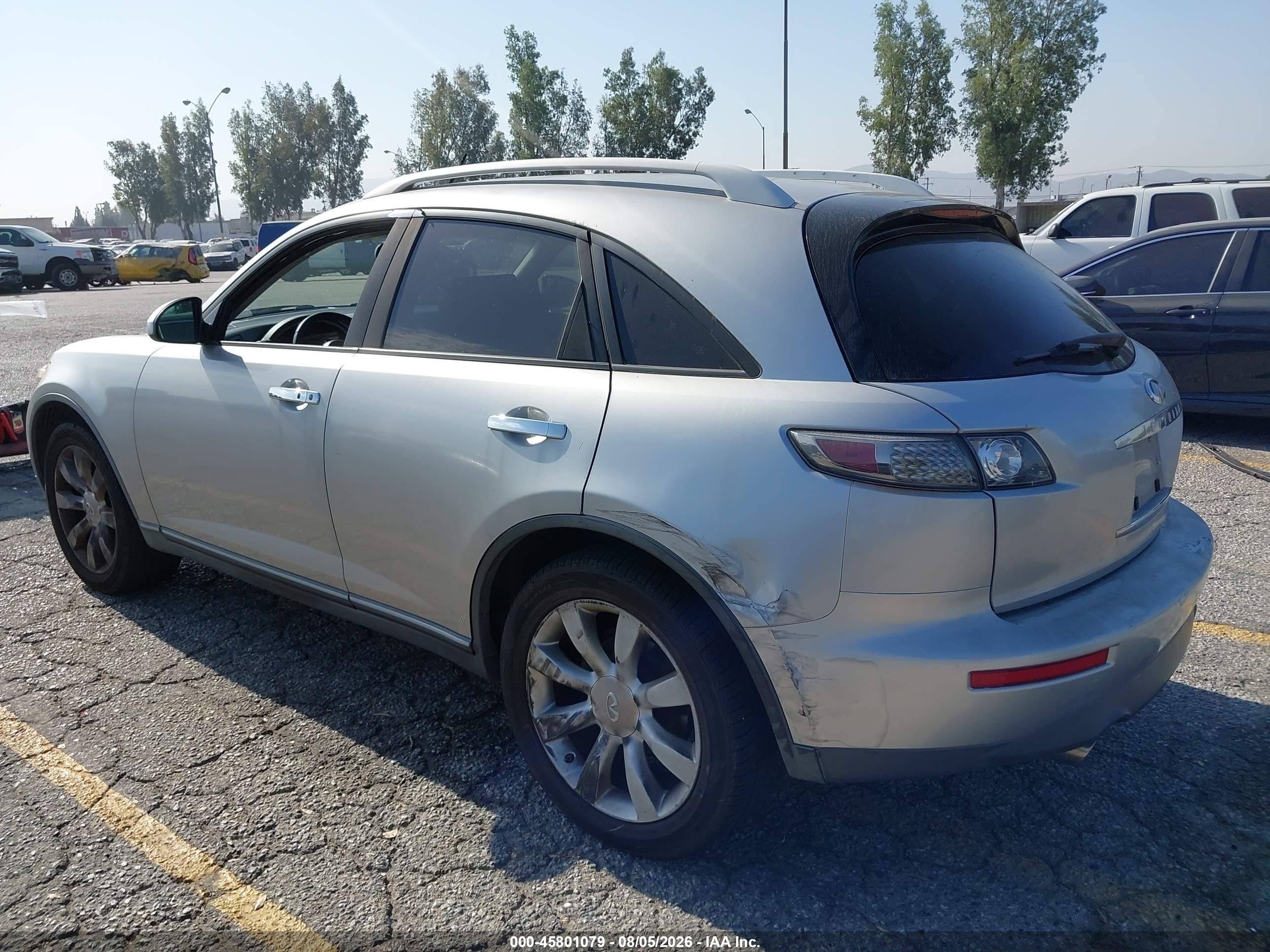2005 Infiniti Fx35   Silver vin: JNRAS08U85X104739