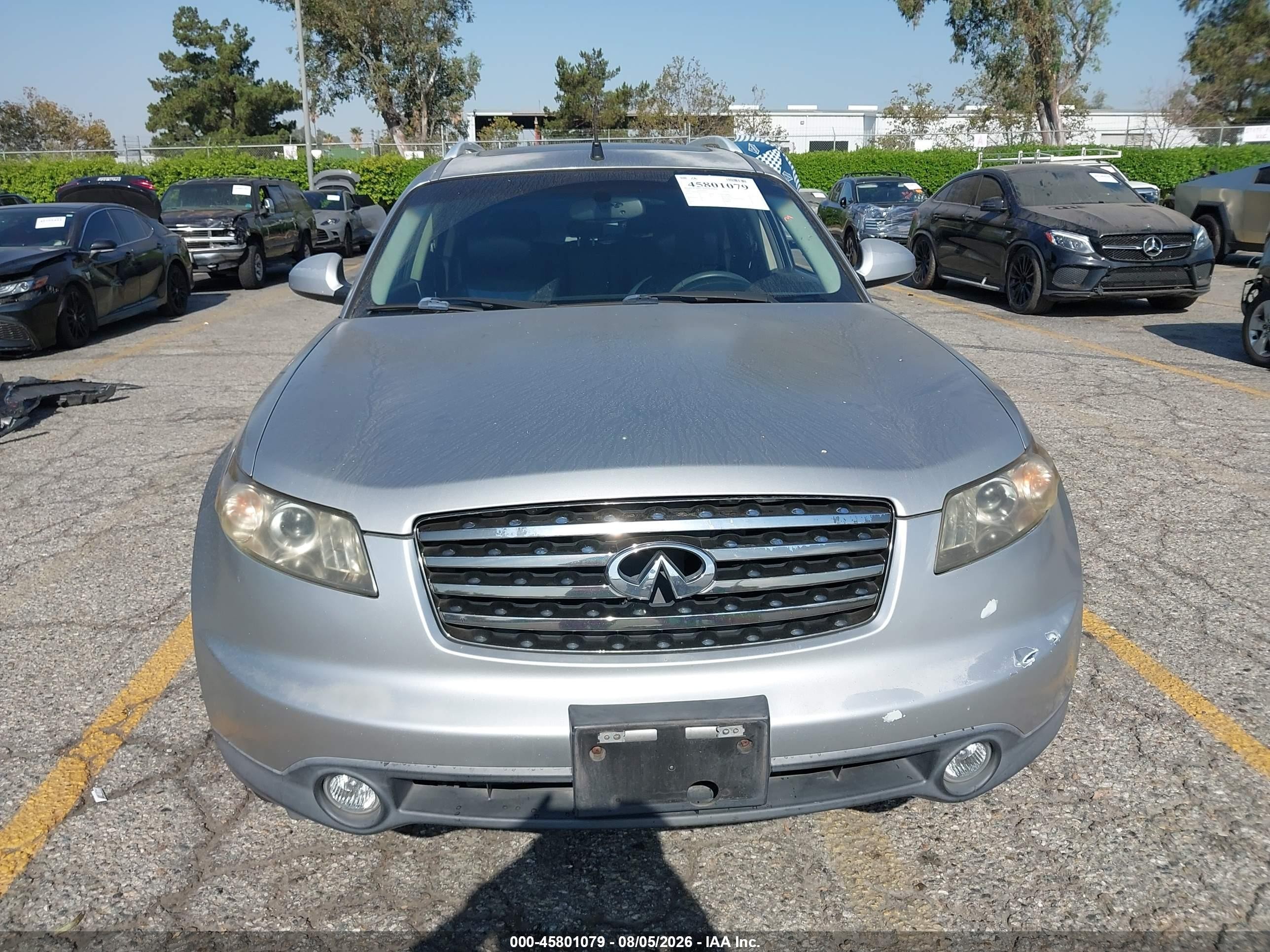 2005 Infiniti Fx35   Silver vin: JNRAS08U85X104739