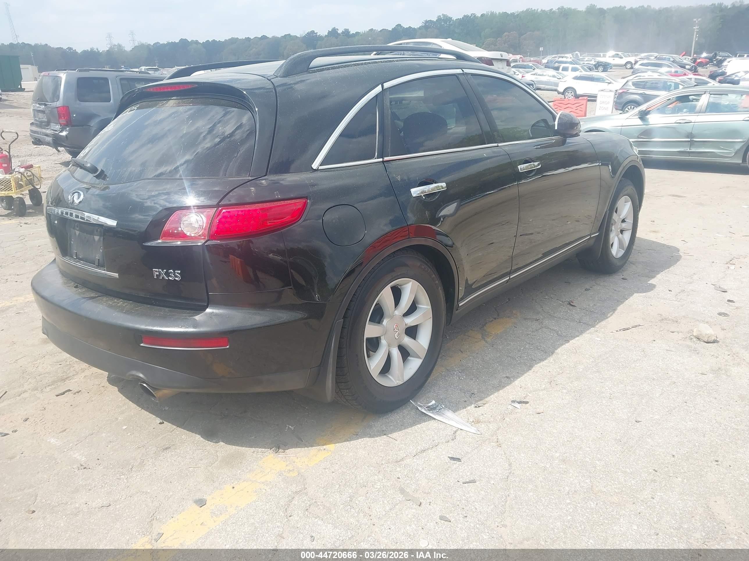 2005 Infiniti Fx35   Black vin: JNRAS08U95X106077