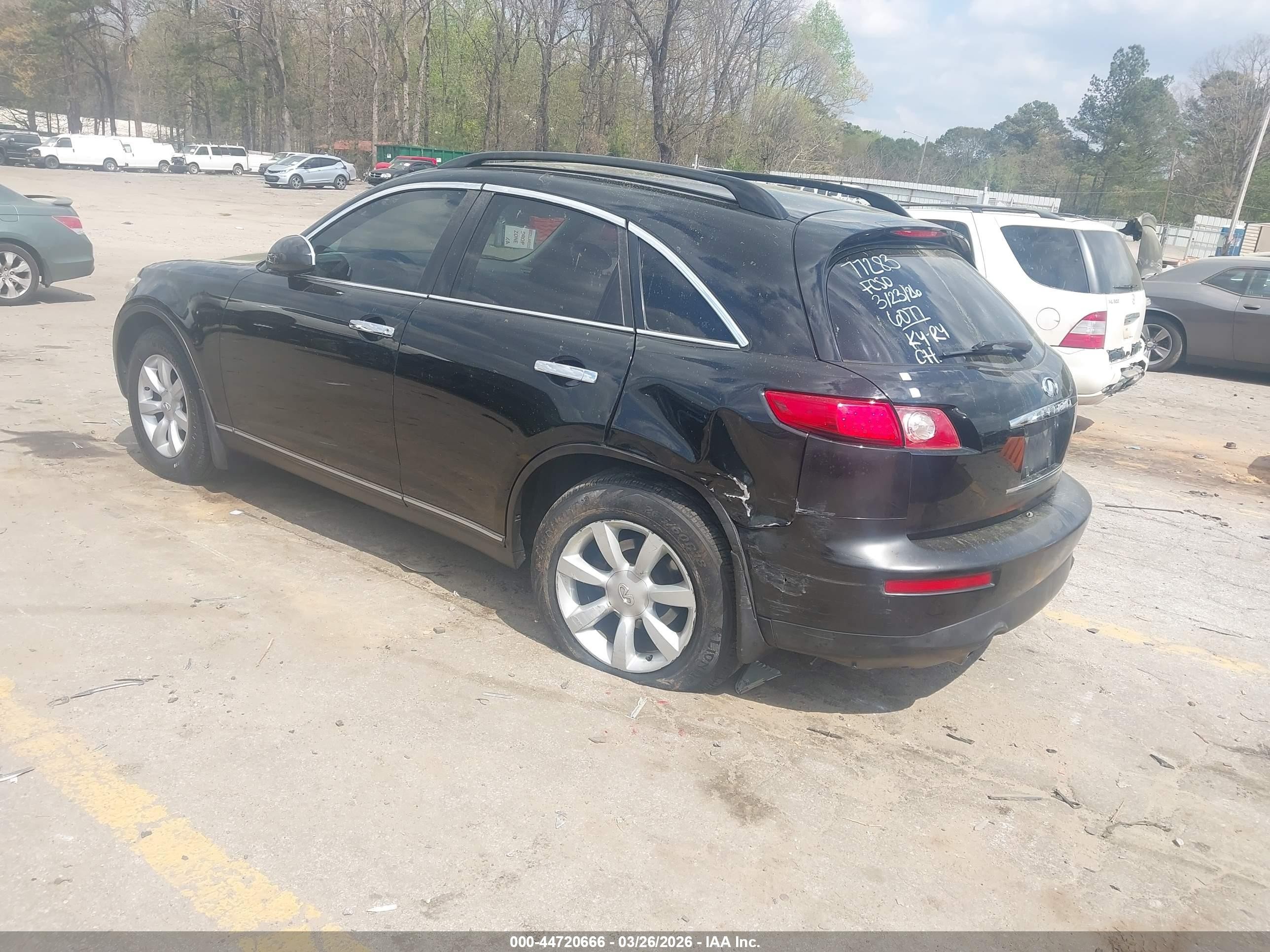 2005 Infiniti Fx35   Black vin: JNRAS08U95X106077