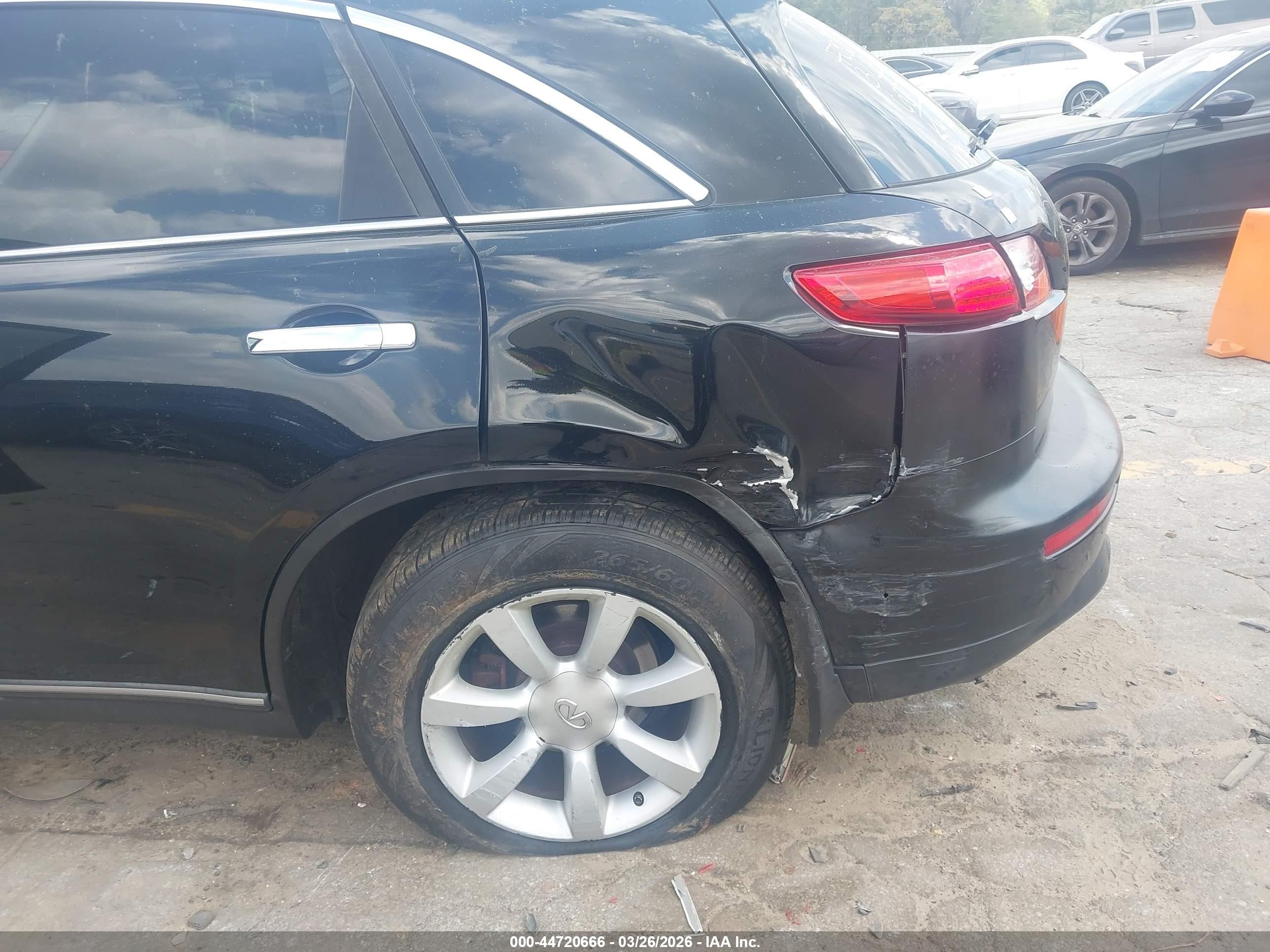 2005 Infiniti Fx35   Black vin: JNRAS08U95X106077