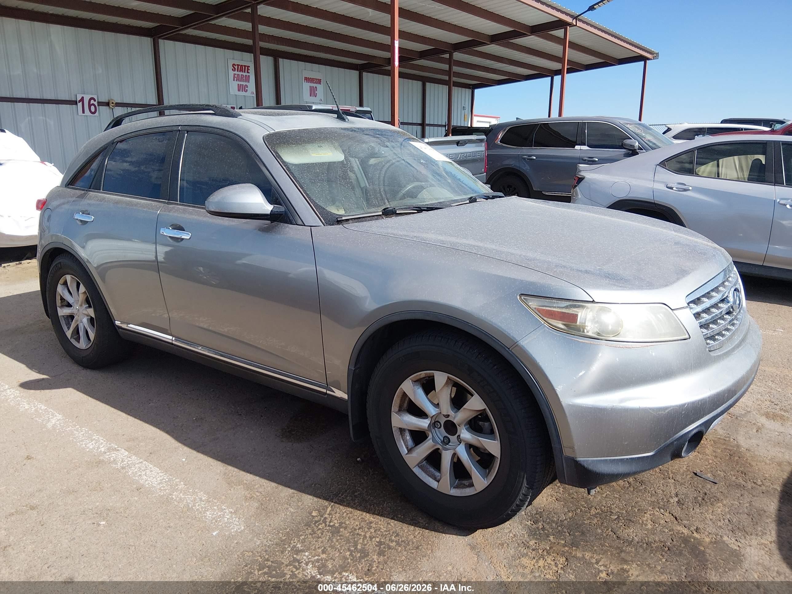 2006 Infiniti Fx35   Silver vin: JNRAS08U96X104119