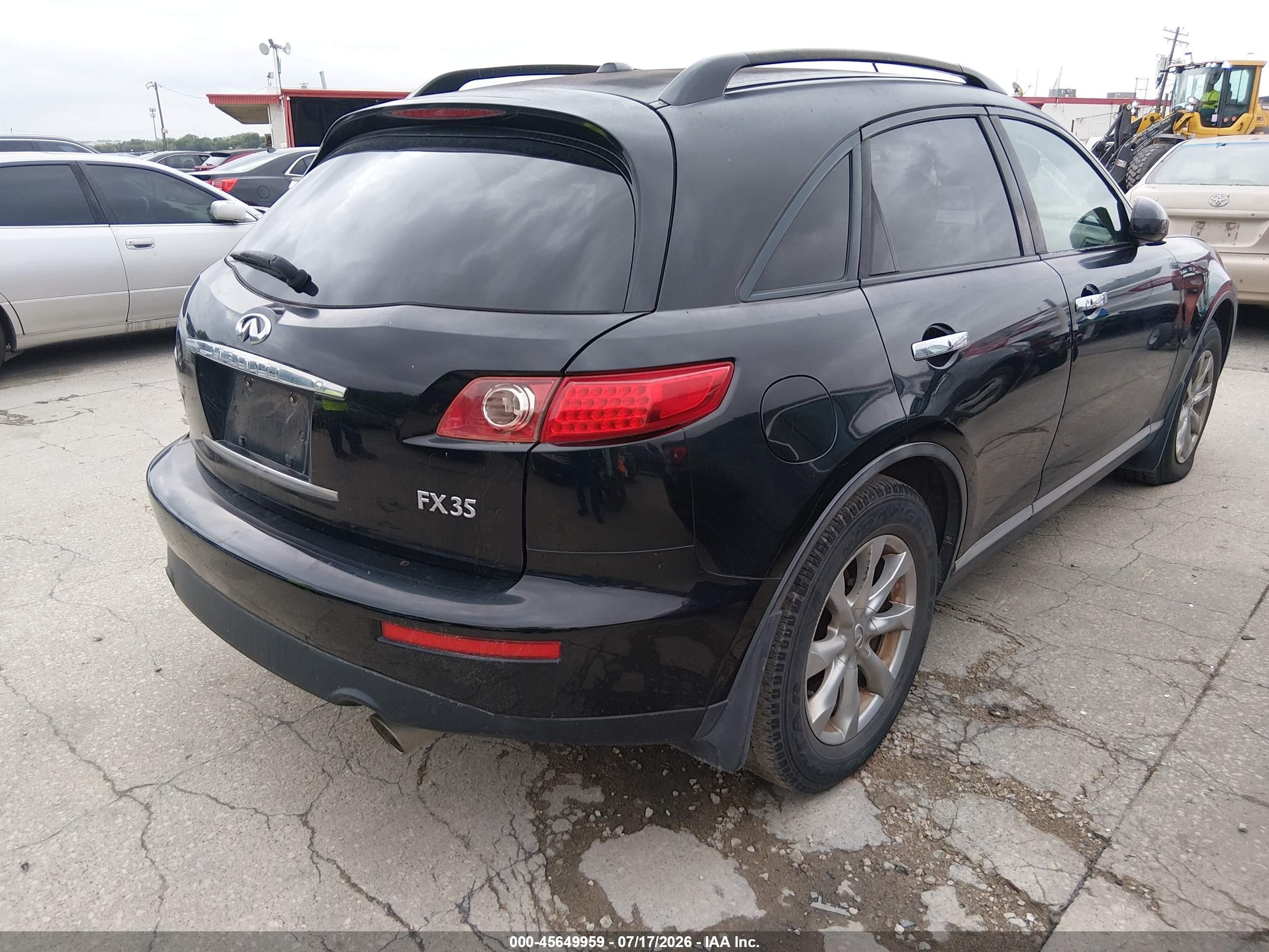 2008 Infiniti Fx35 Black vin: JNRAS08U98X102714