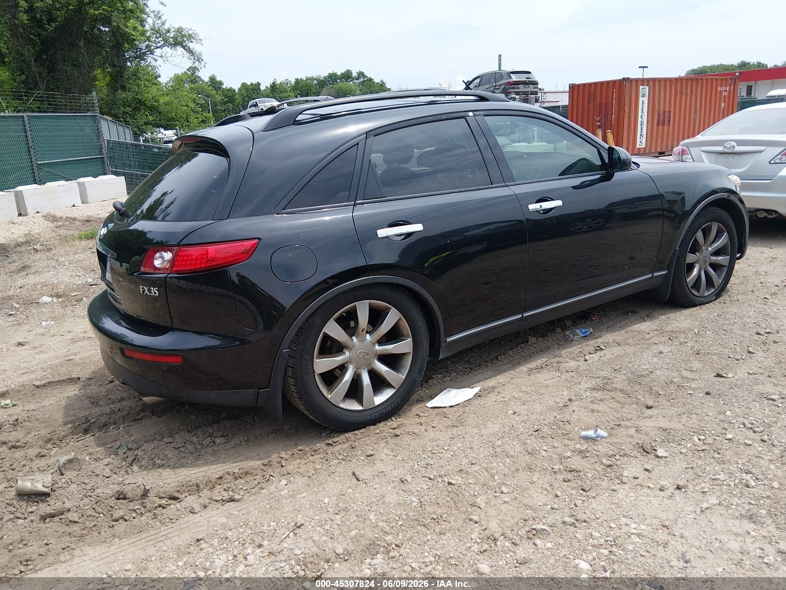 2003 Infiniti Fx35 Black vin: JNRAS08W03X208267