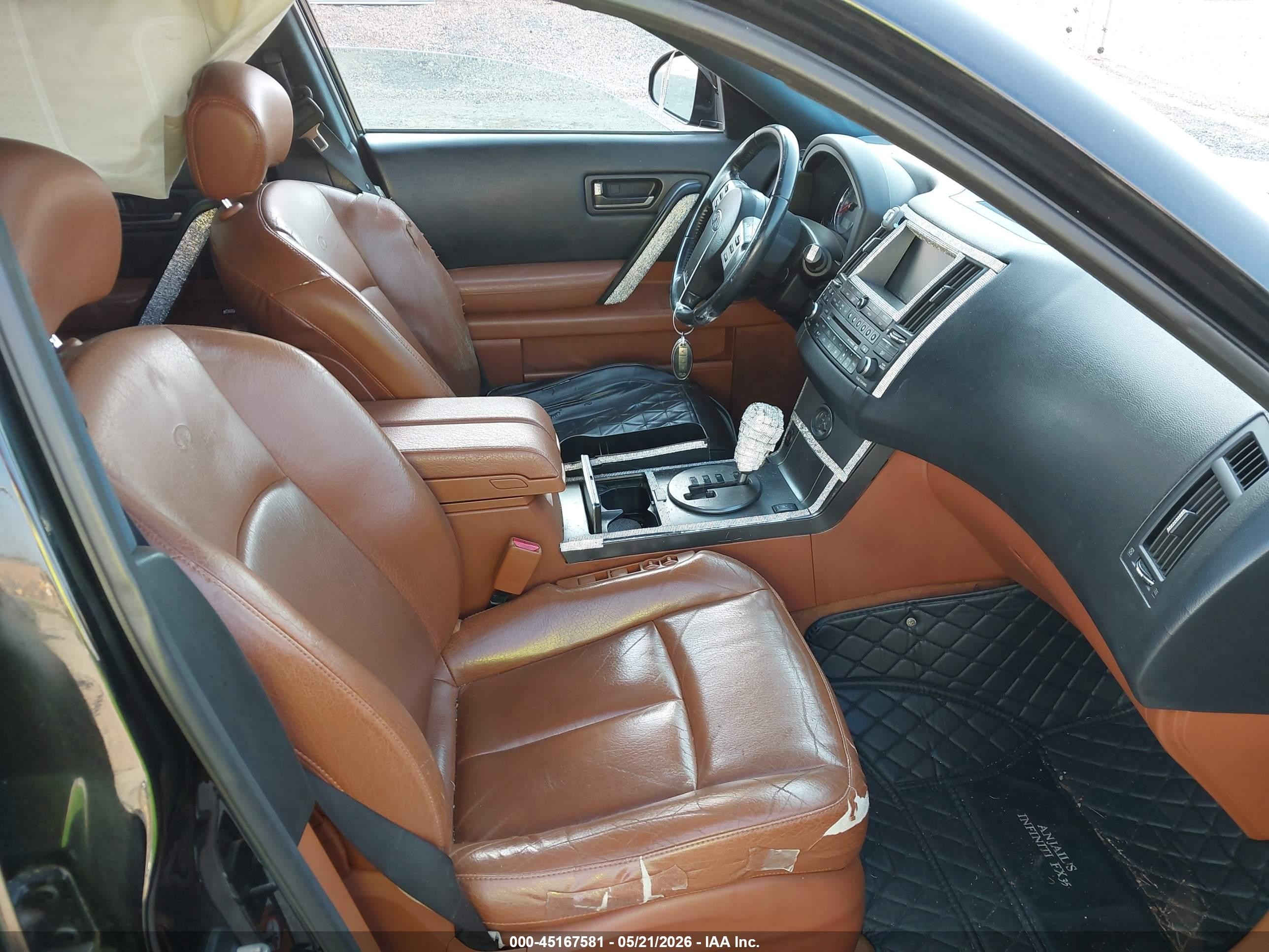 2005 Infiniti Fx35 Black vin: JNRAS08W05X217070