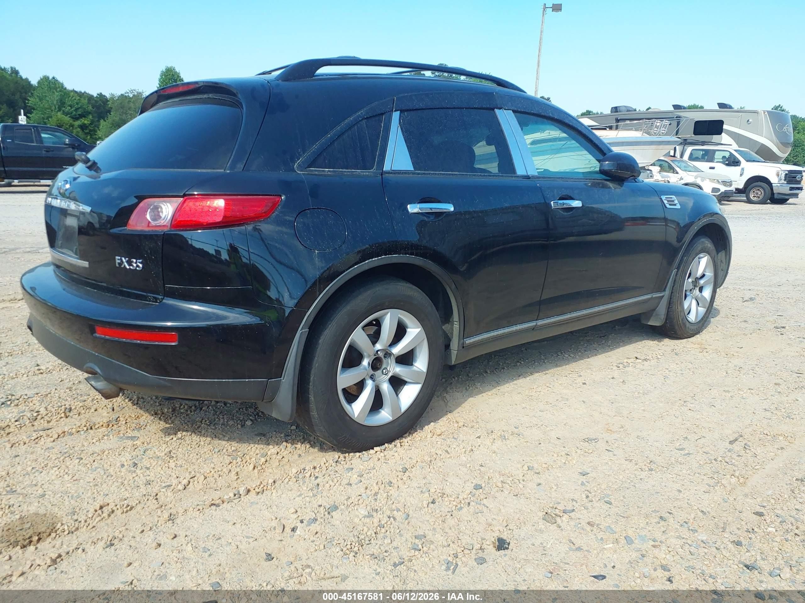 2005 Infiniti Fx35 Black vin: JNRAS08W05X217070