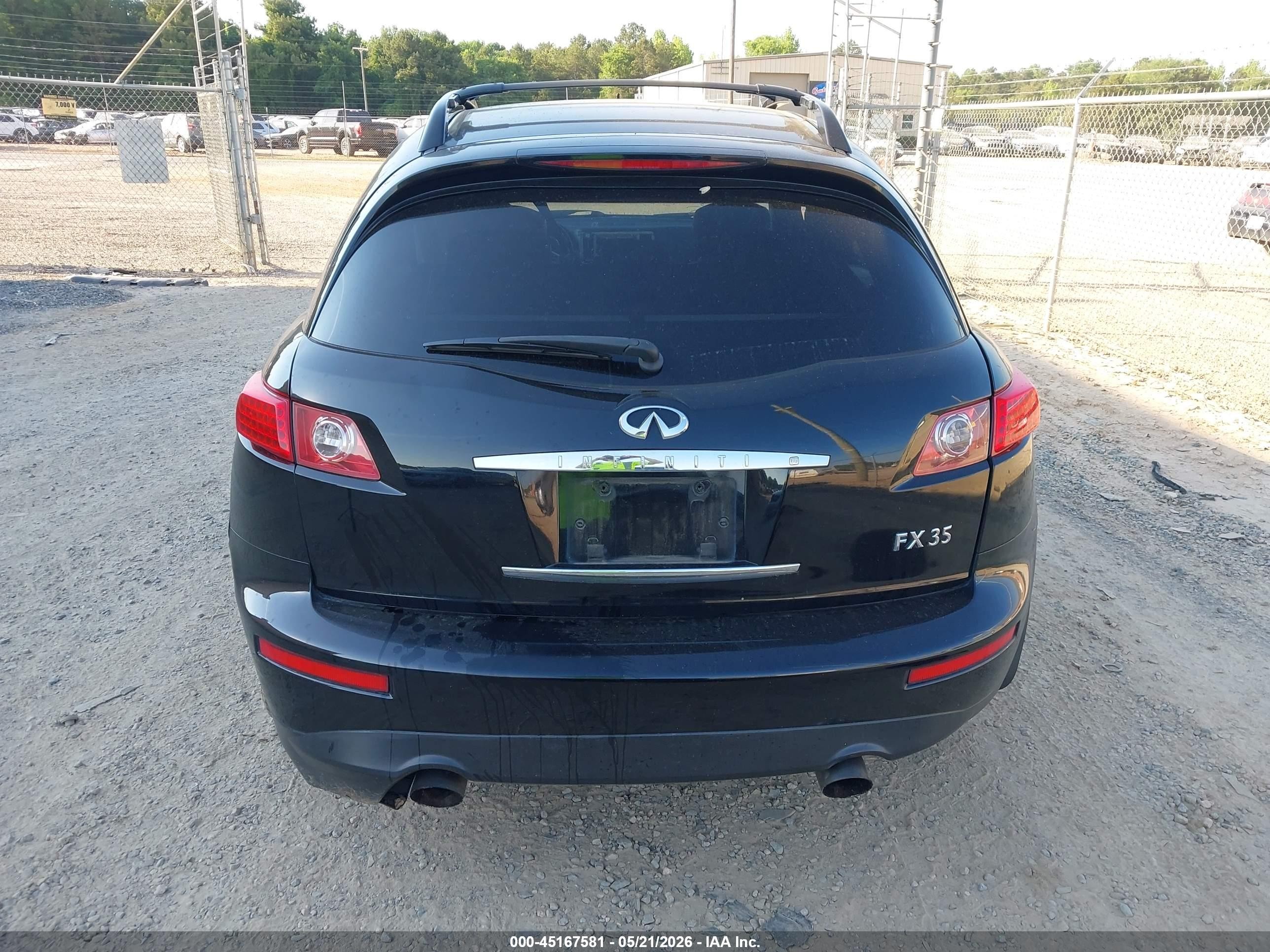 2005 Infiniti Fx35 Black vin: JNRAS08W05X217070