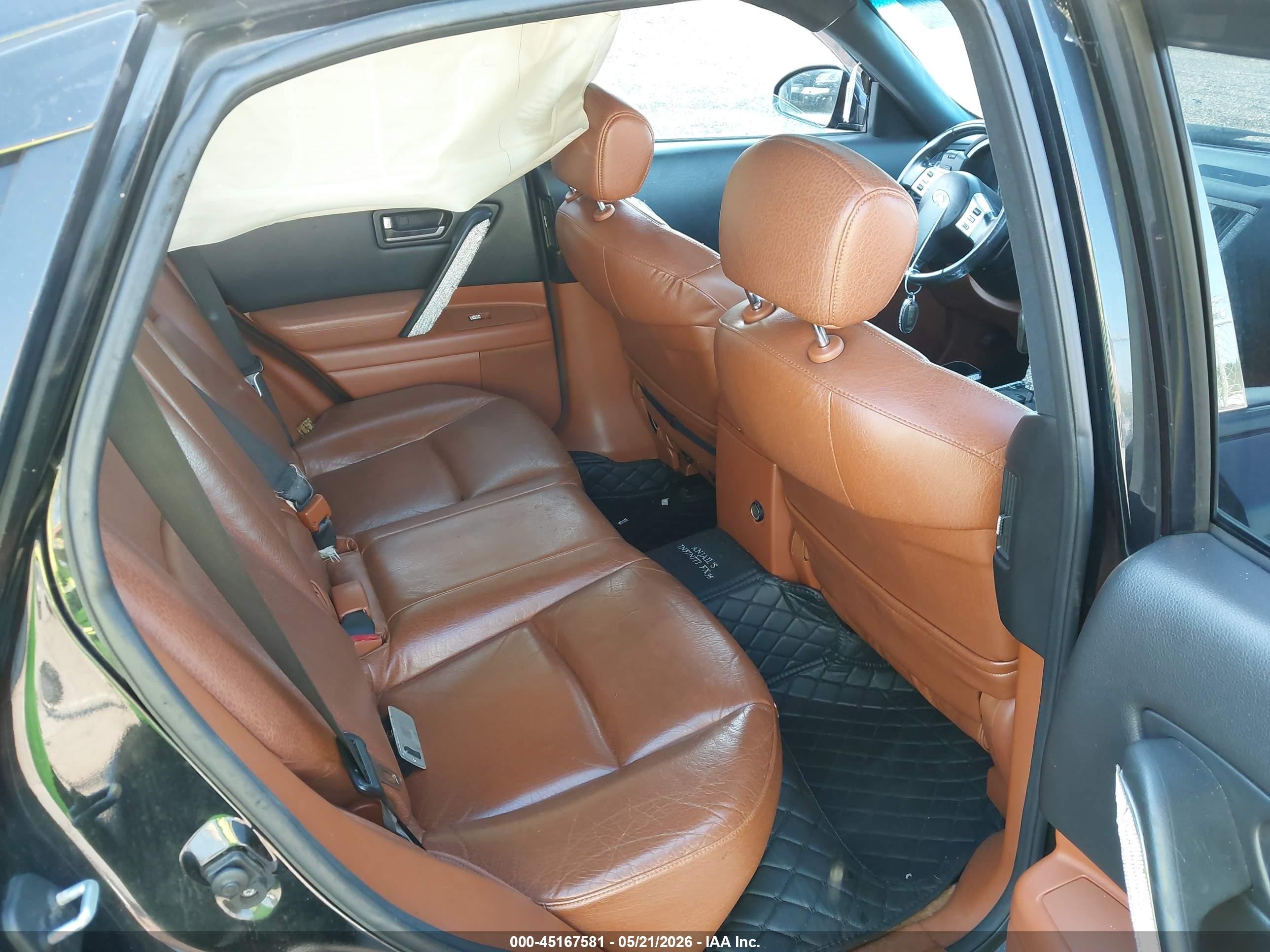 2005 Infiniti Fx35 Black vin: JNRAS08W05X217070