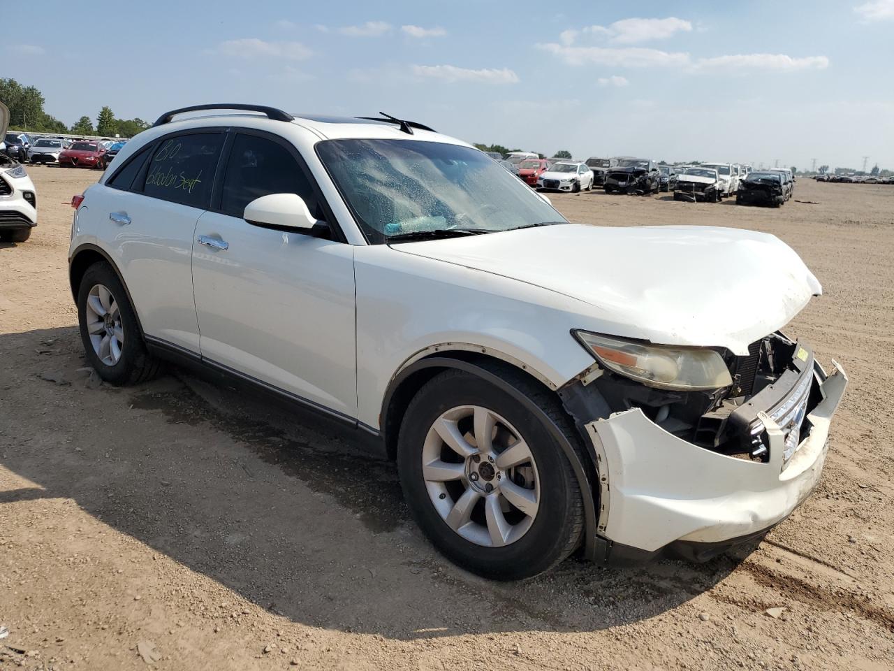 2005 Infiniti Fx35 Белый vin: JNRAS08W05X220776