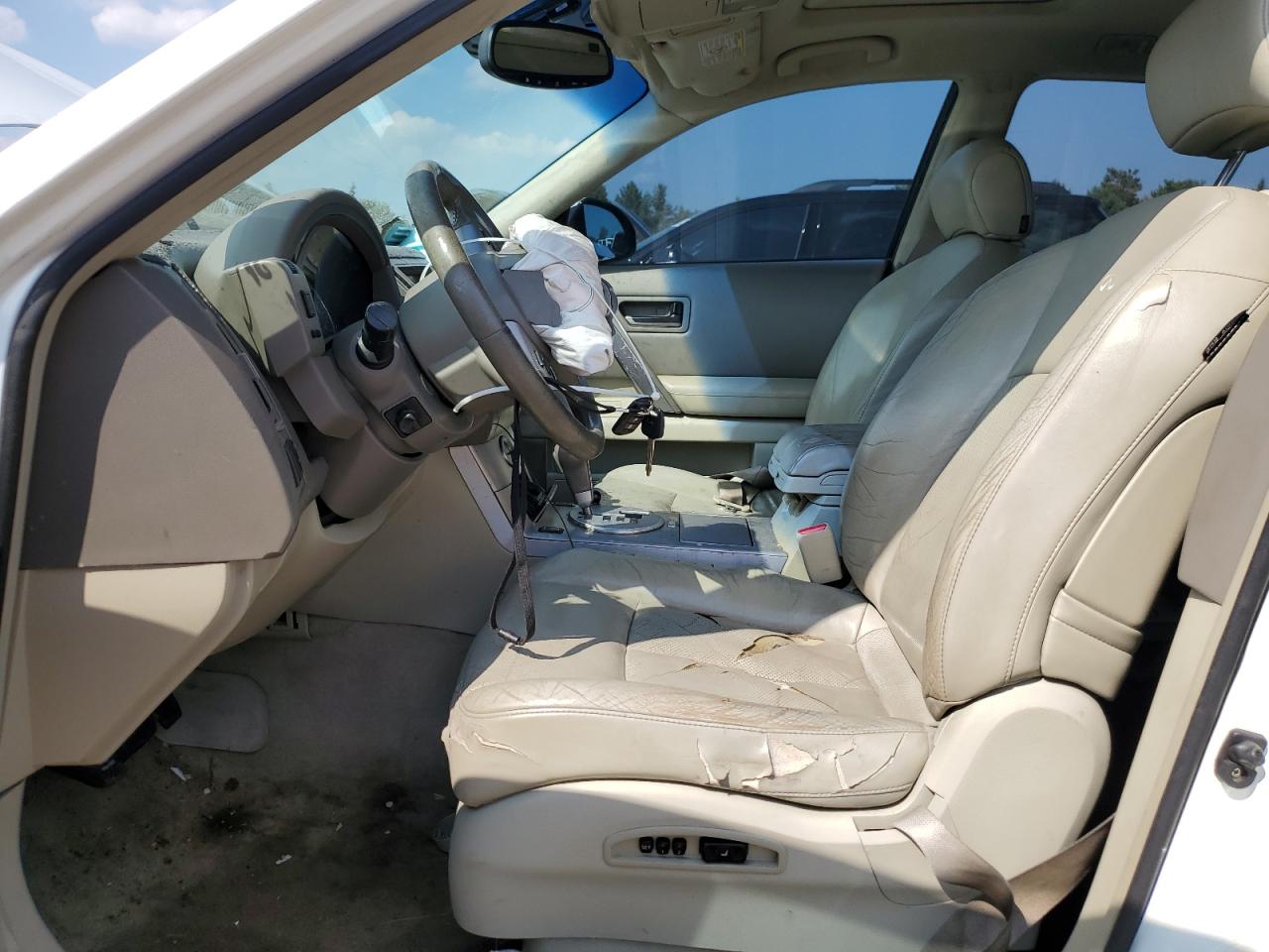 2005 Infiniti Fx35 Белый vin: JNRAS08W05X220776