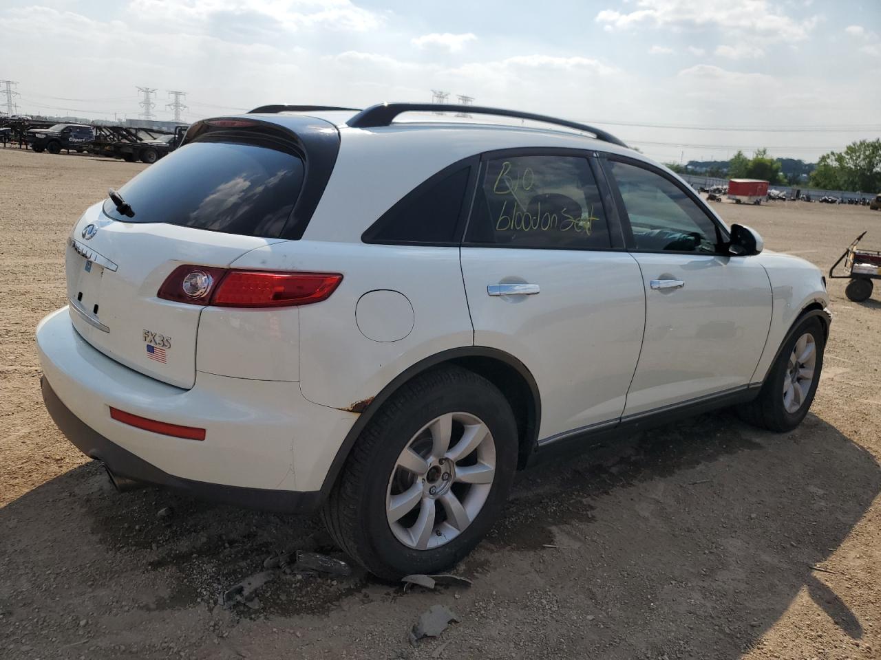 2005 Infiniti Fx35 Белый vin: JNRAS08W05X220776