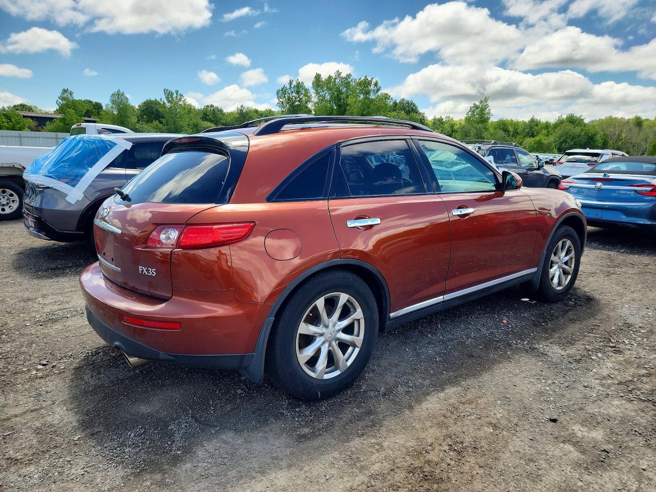 2008 Infiniti Fx35 Base Orange vin: JNRAS08W08X205764