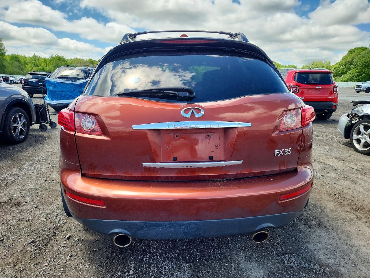 2008 Infiniti Fx35 Base Orange vin: JNRAS08W08X205764