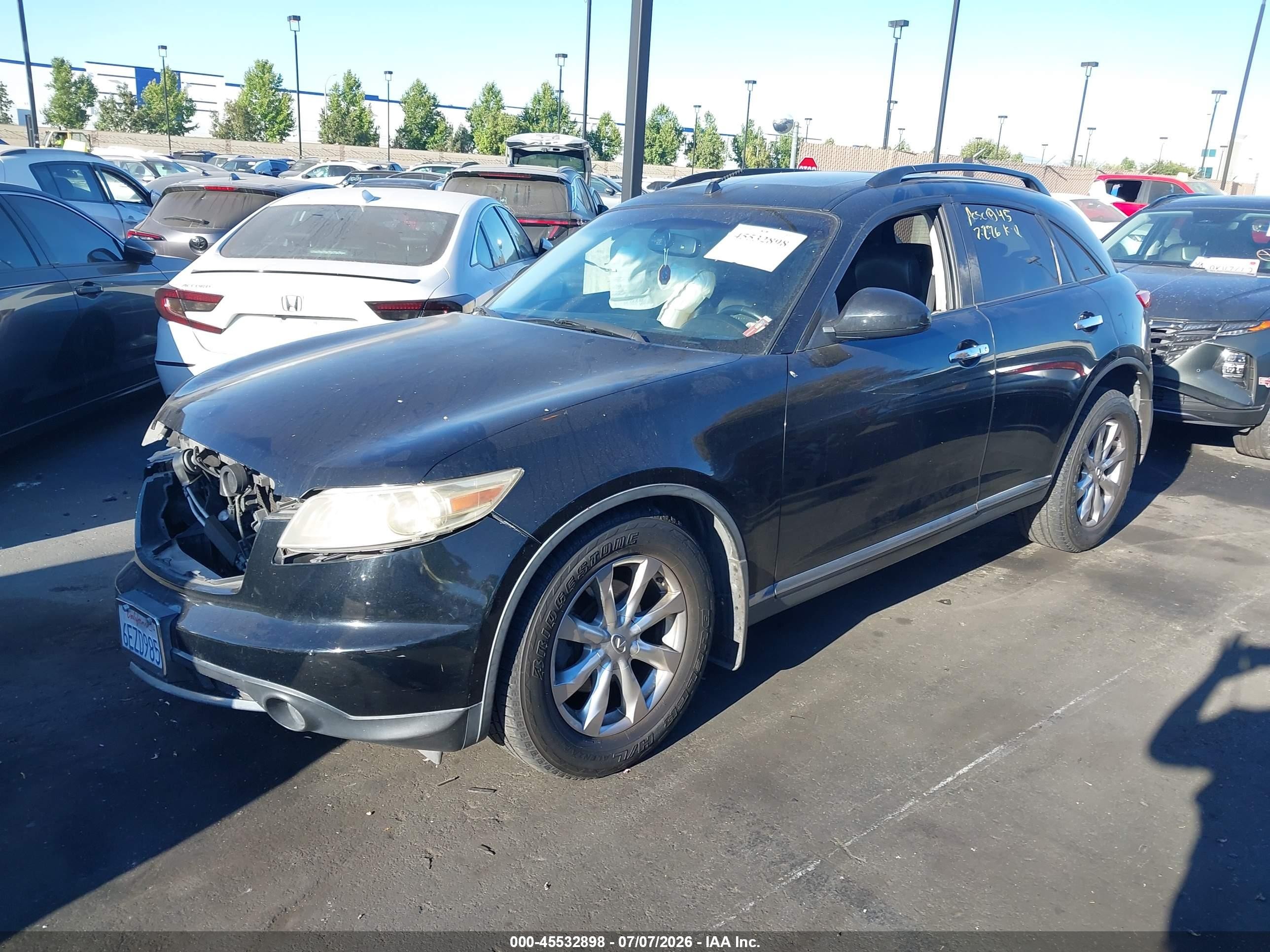2008 Infiniti Fx35   Black vin: JNRAS08W08X210415