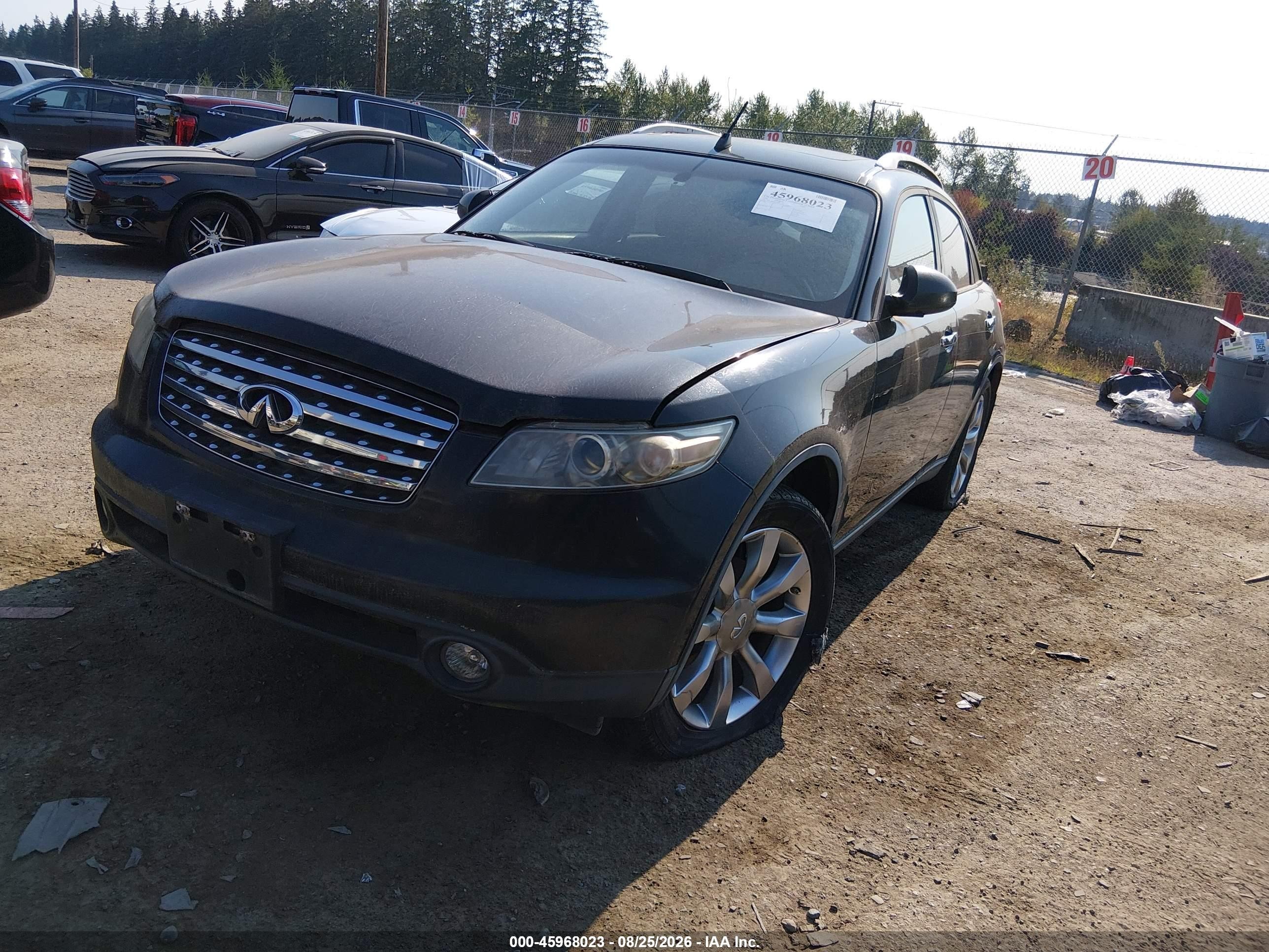 2004 Infiniti Fx35   Черный vin: JNRAS08W14X213236
