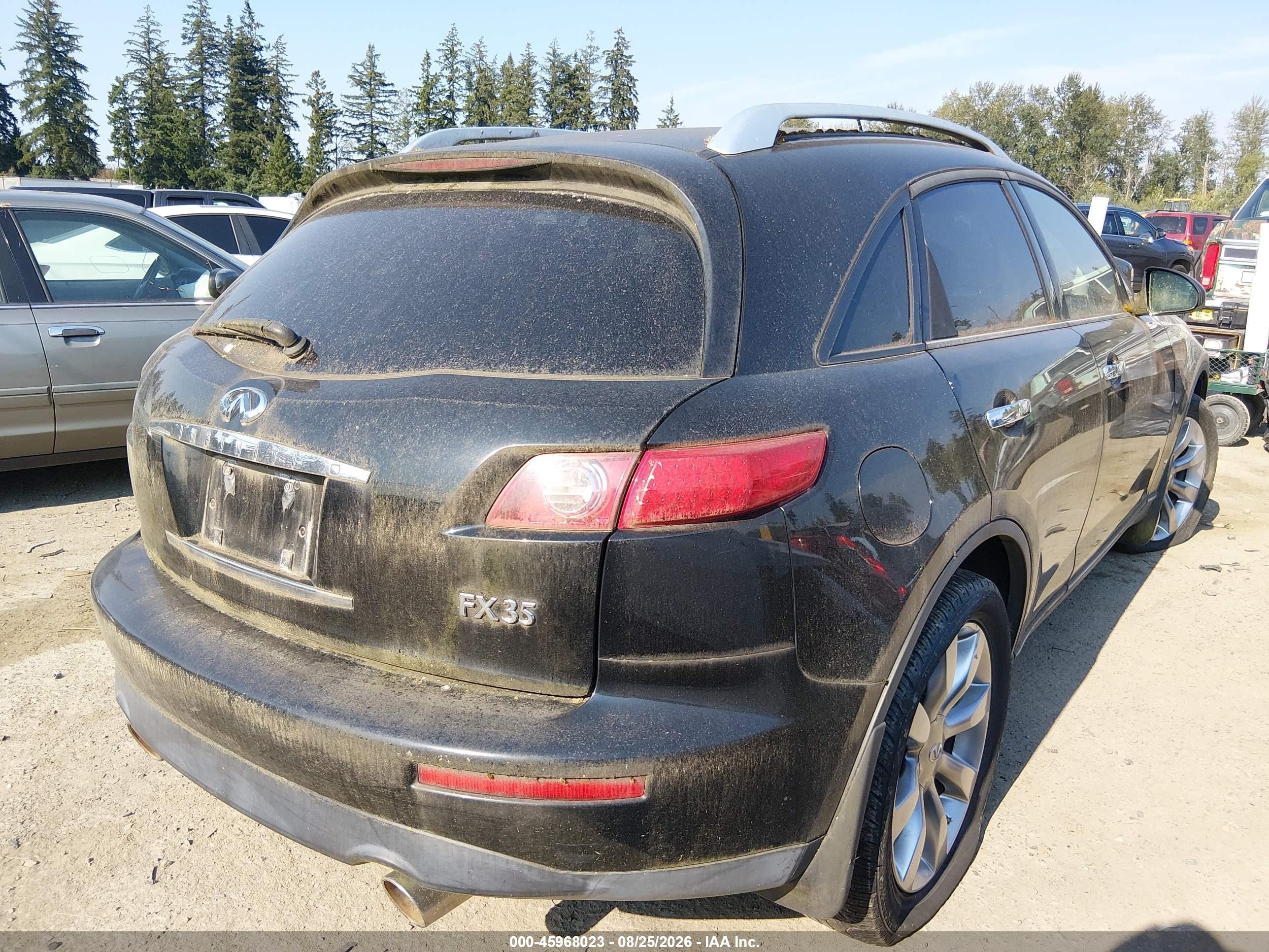 2004 Infiniti Fx35   Черный vin: JNRAS08W14X213236
