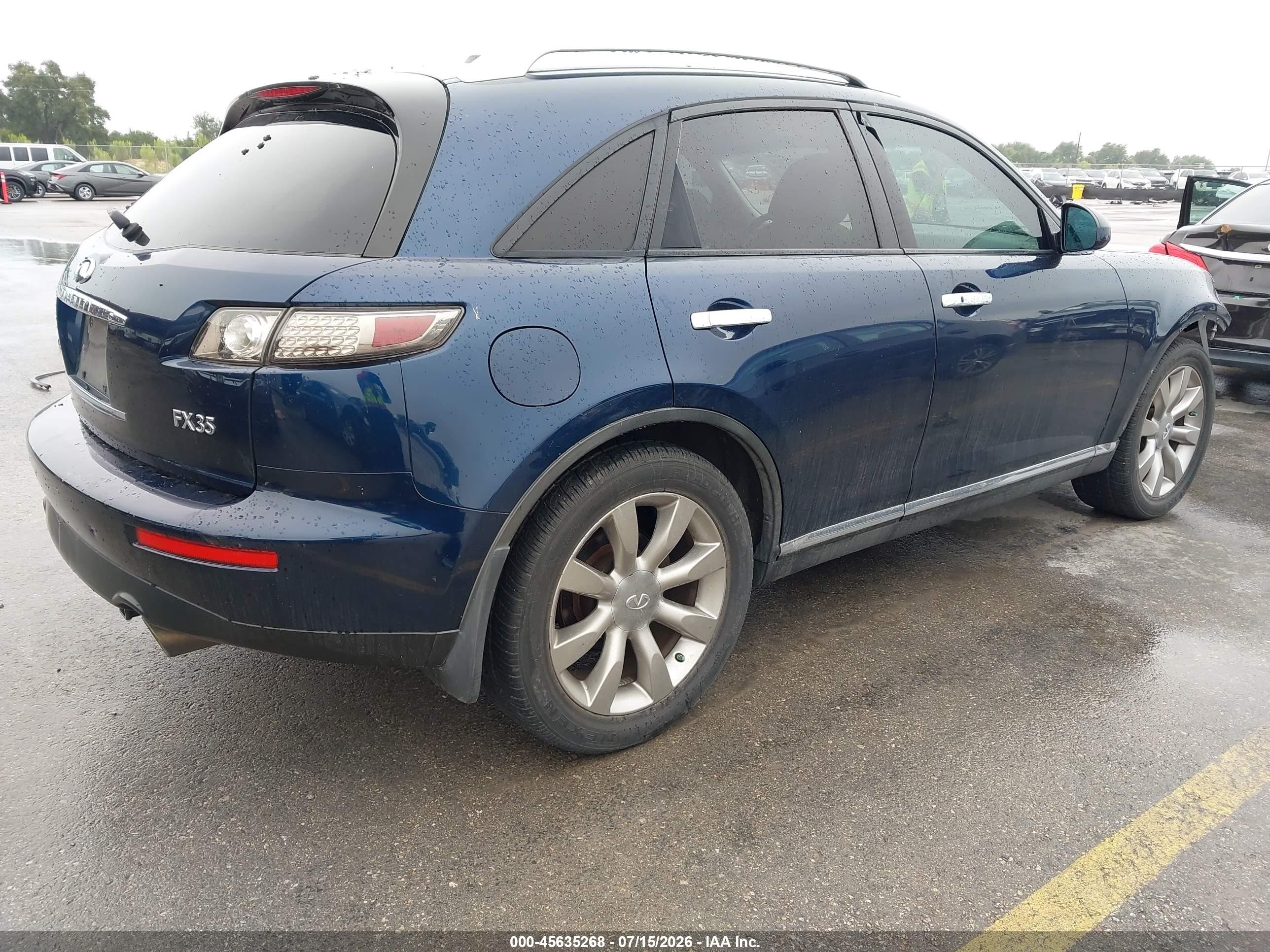 2006 Infiniti Fx35   Dark Blue vin: JNRAS08W16X205124