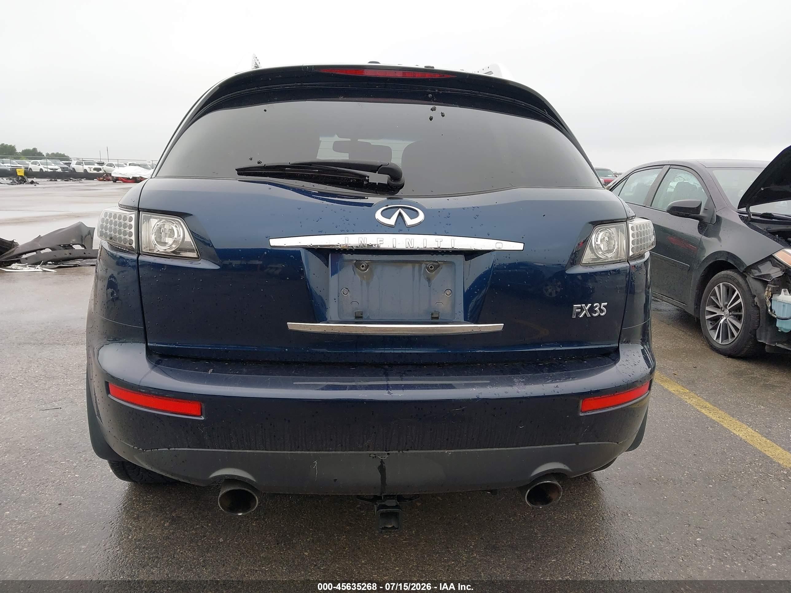 2006 Infiniti Fx35   Dark Blue vin: JNRAS08W16X205124