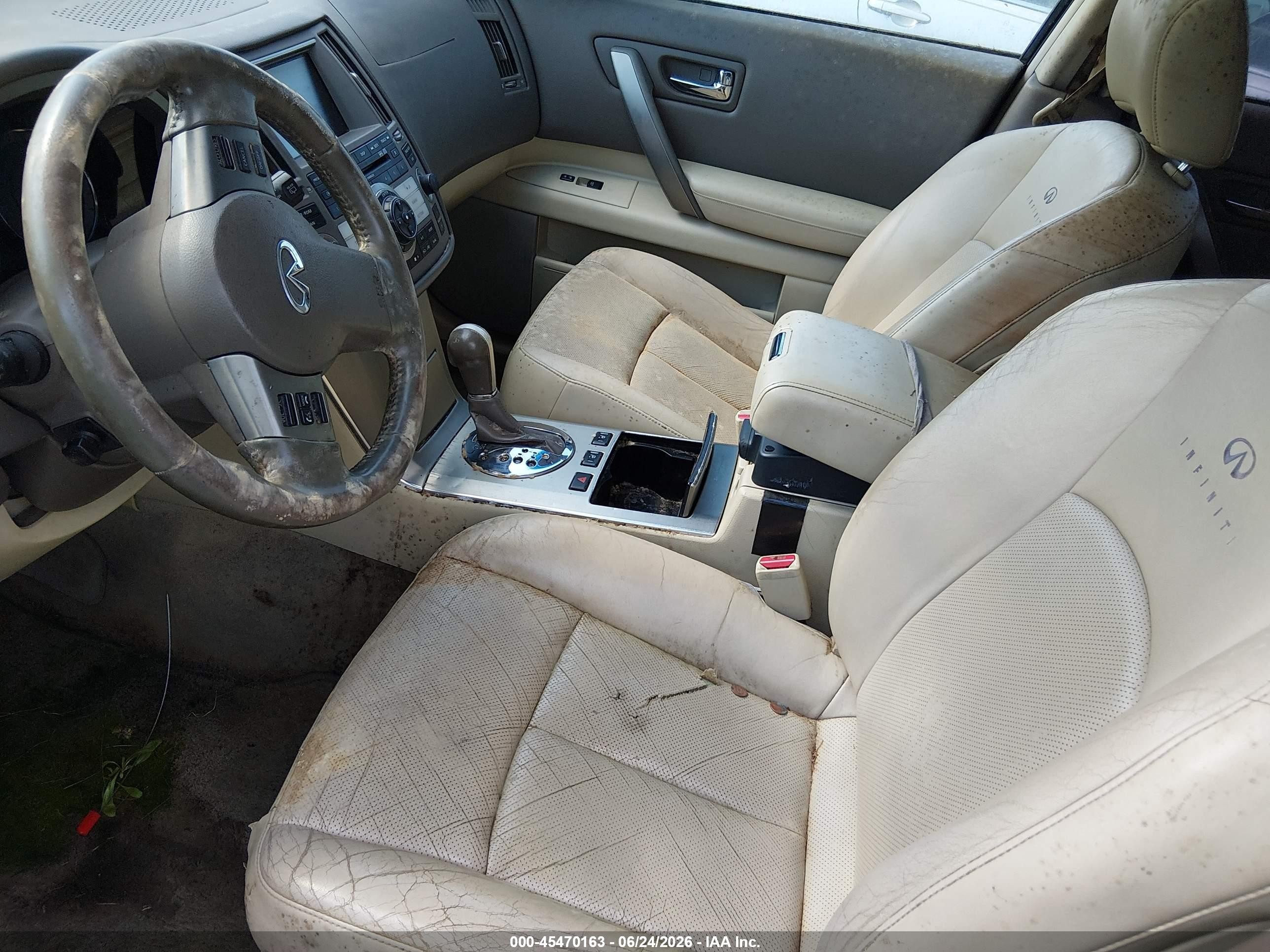 2007 Infiniti Fx35   White vin: JNRAS08W17X208719